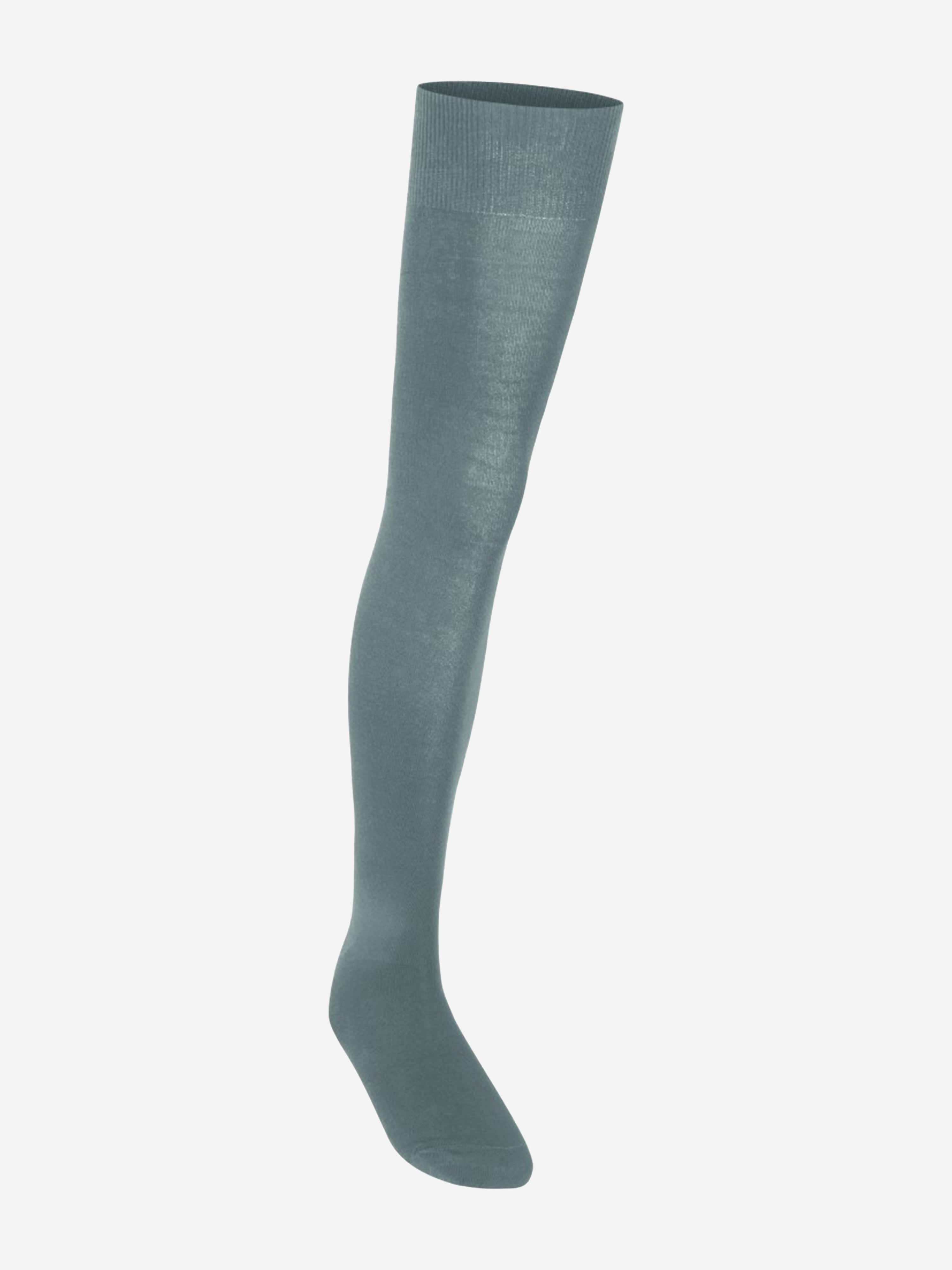 Zeco Girls School Overknee Socks in Grey