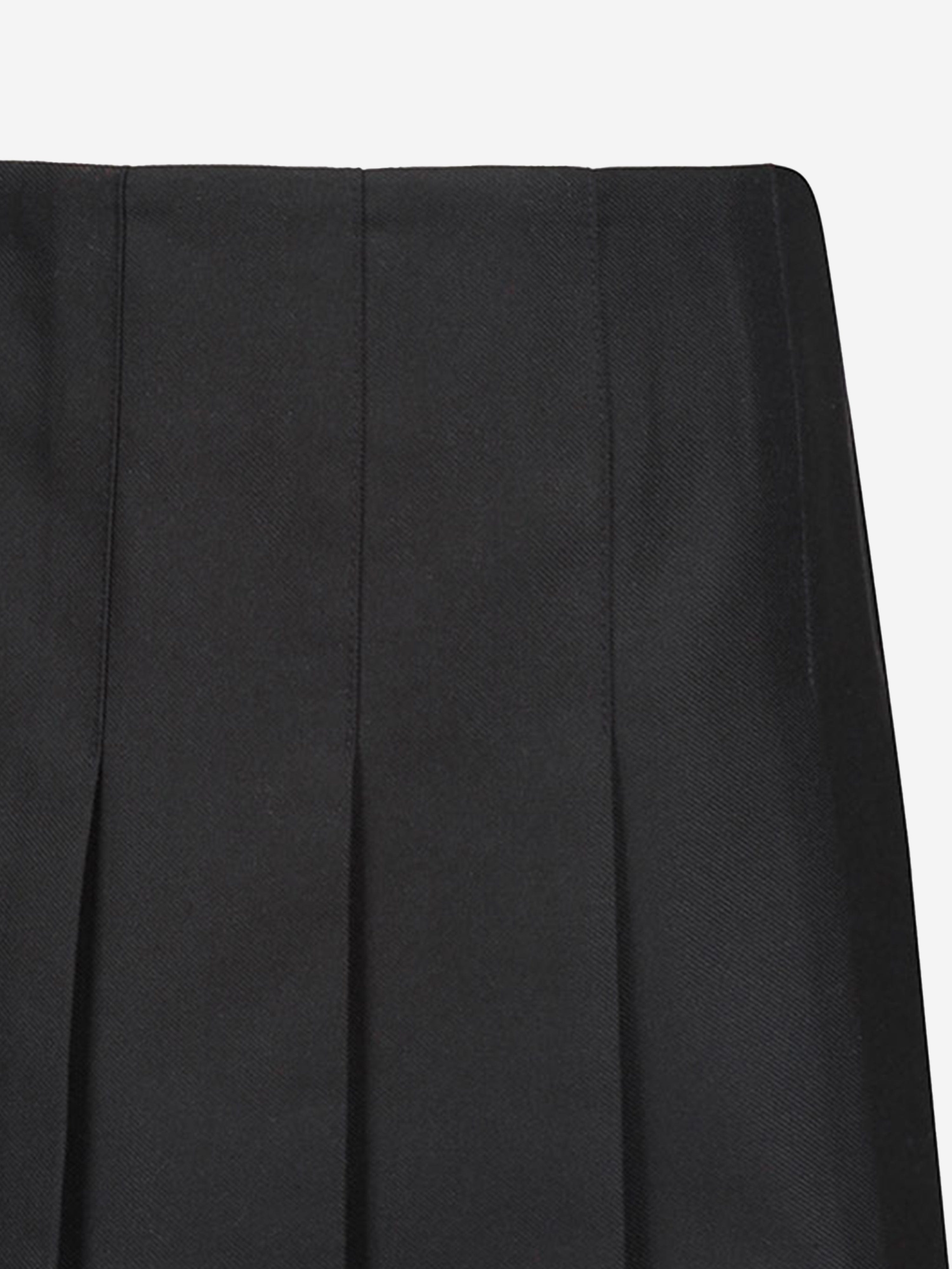 Zeco Girls School Junior Stitch Down Pleat Skirt in Black