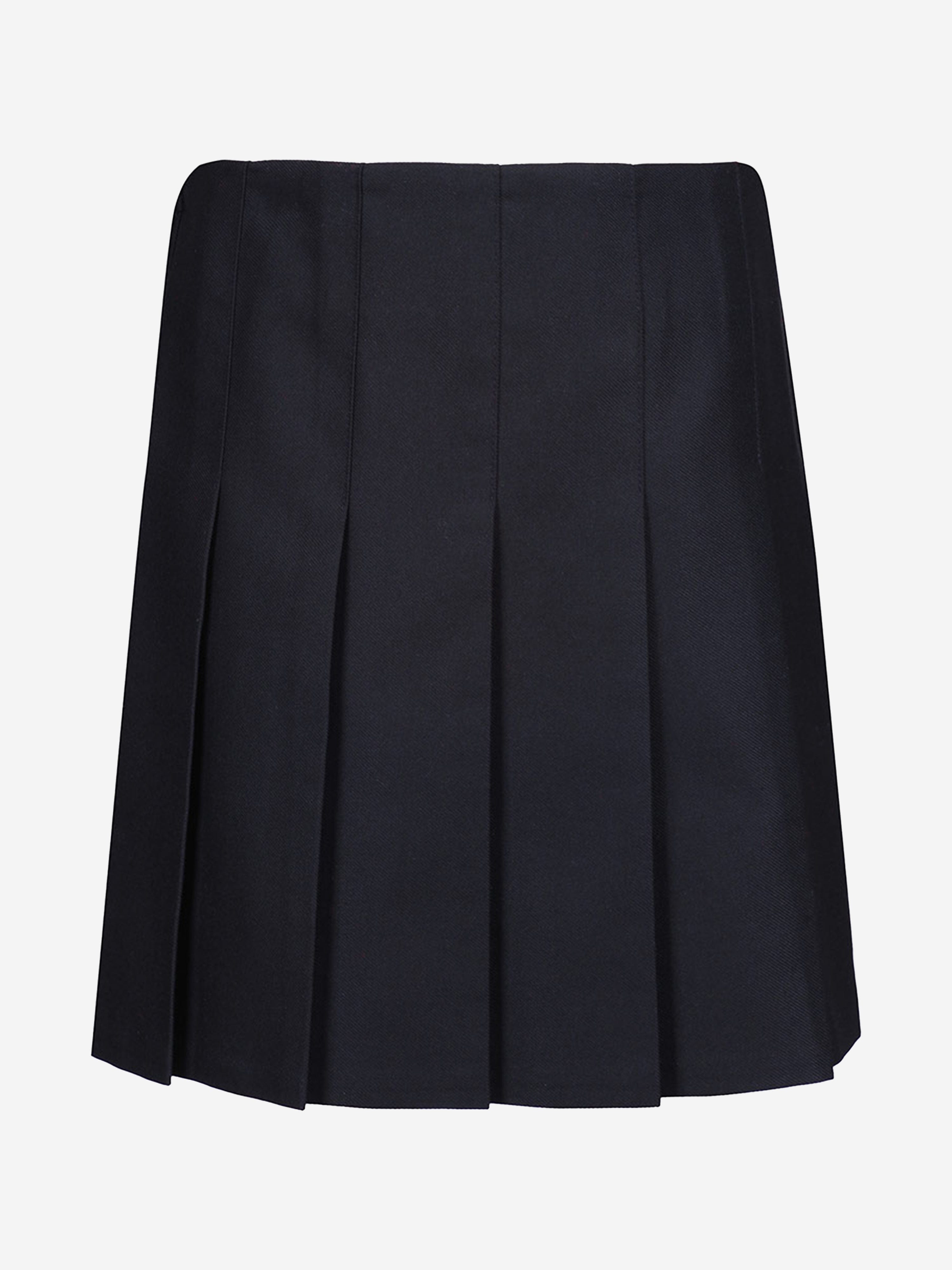 Zeco Girls School Junior Stitch Down Pleat Skirt in Navy