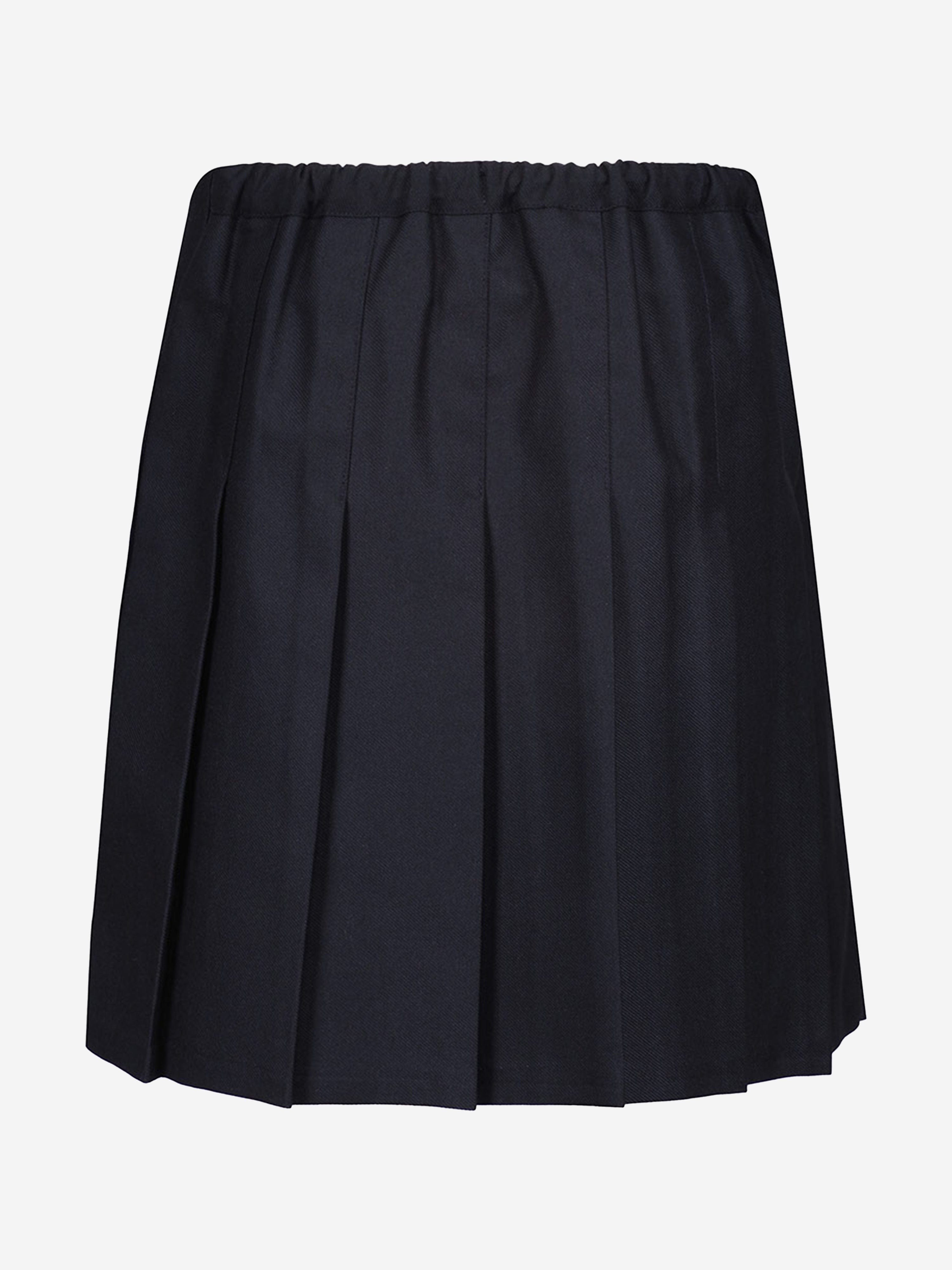 Zeco Girls School Junior Stitch Down Pleat Skirt in Navy