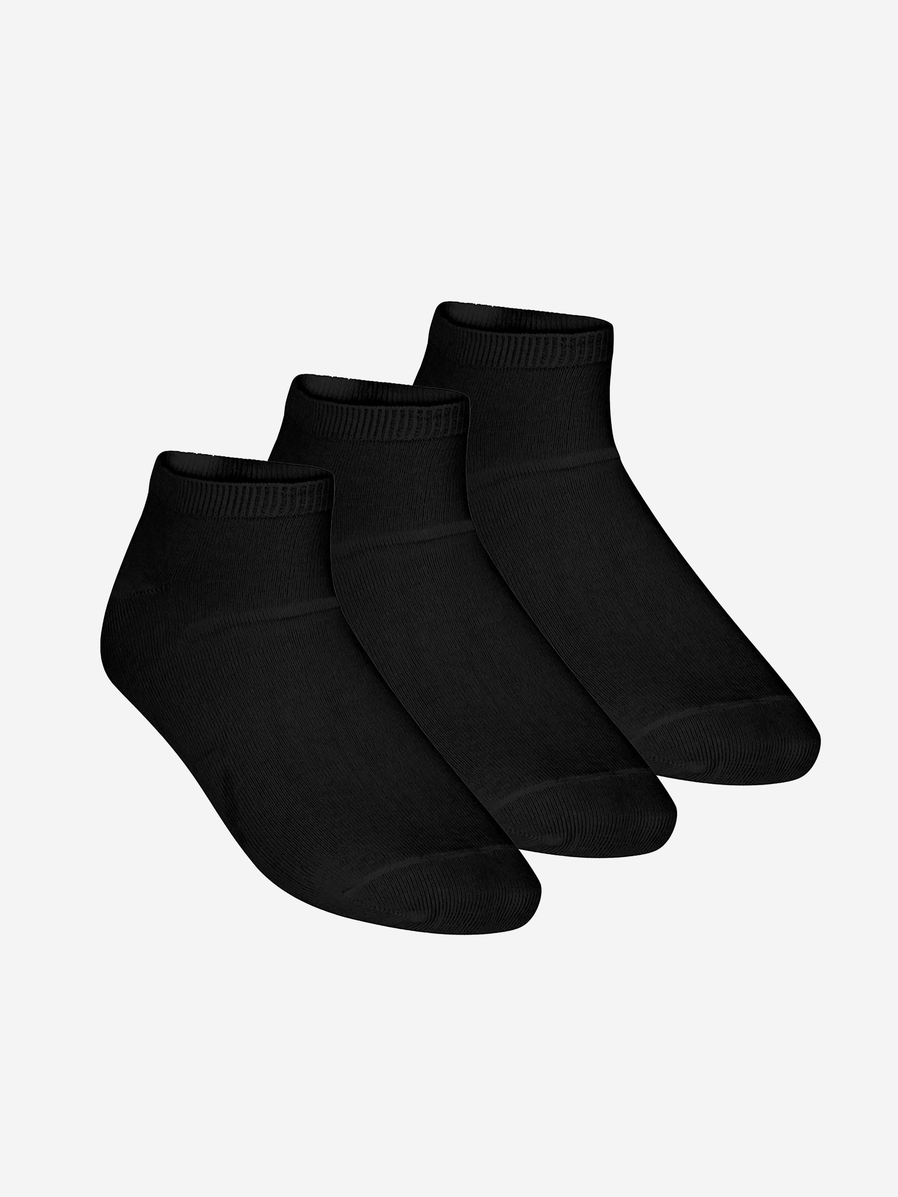 Zeco Kids School Trainer Socks (3 Pack) in Black