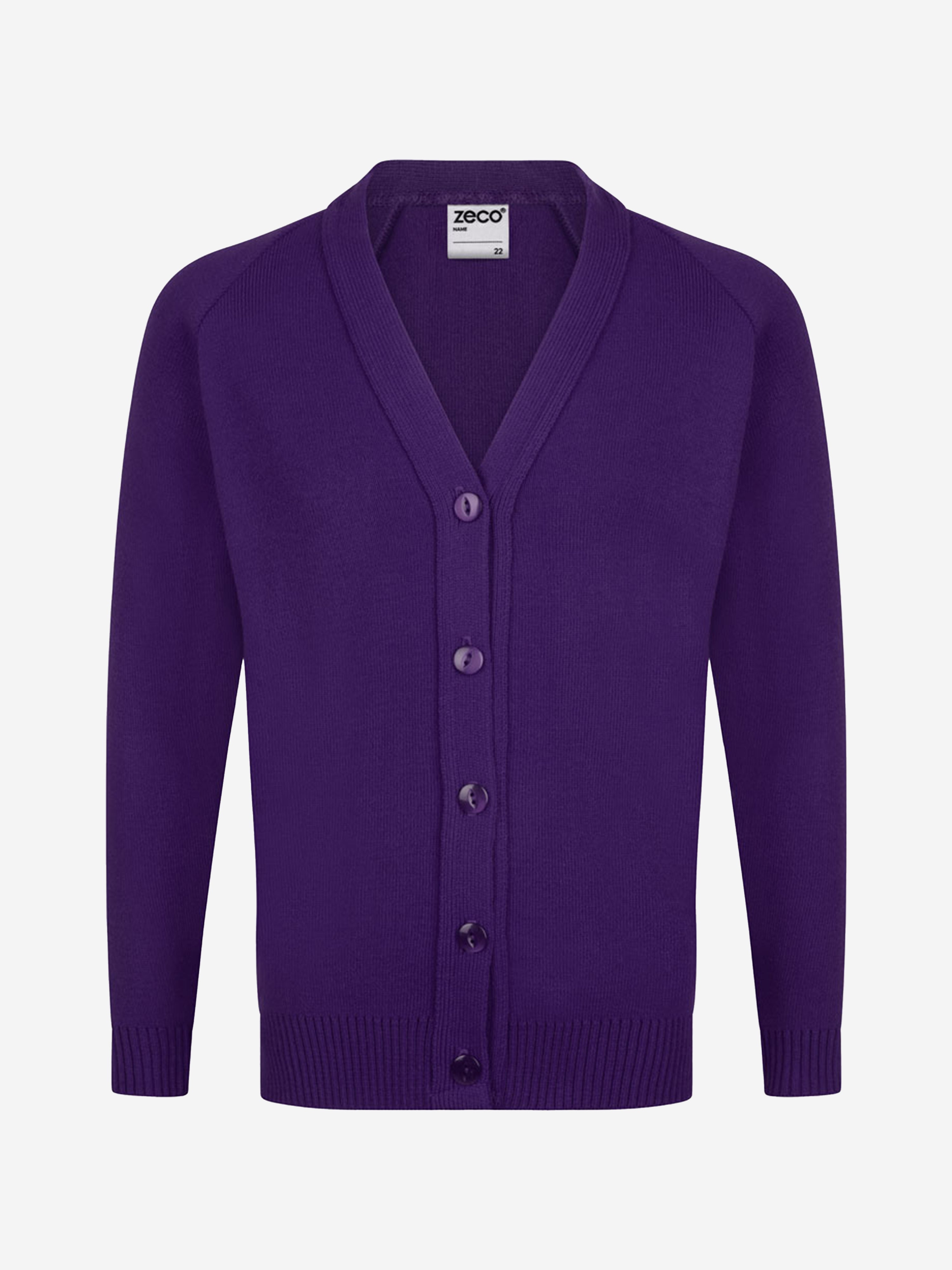 Zeco Kids School Knitted Cardigan in Purple