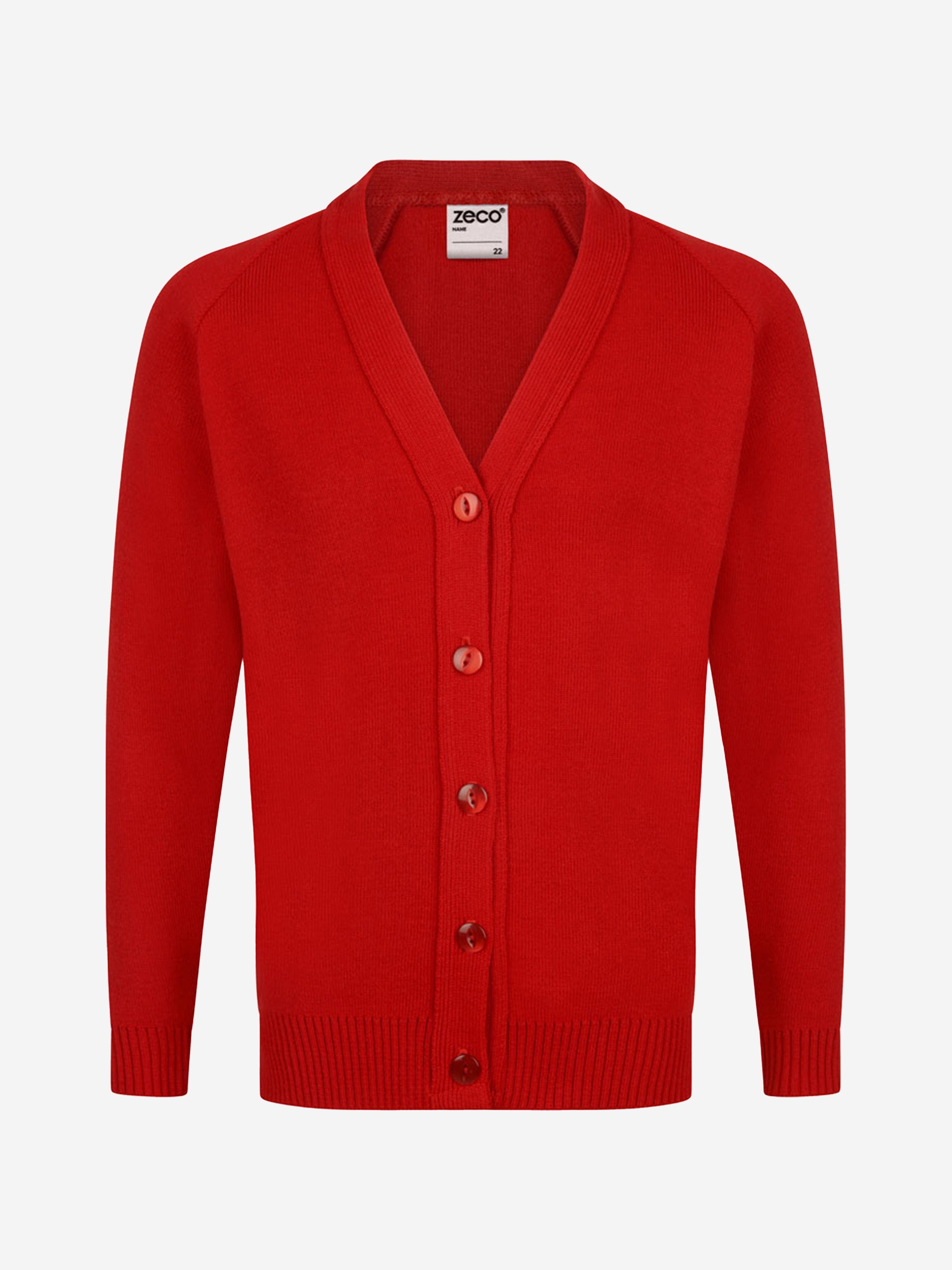 Zeco Kids School Knitted Cardigan in Red