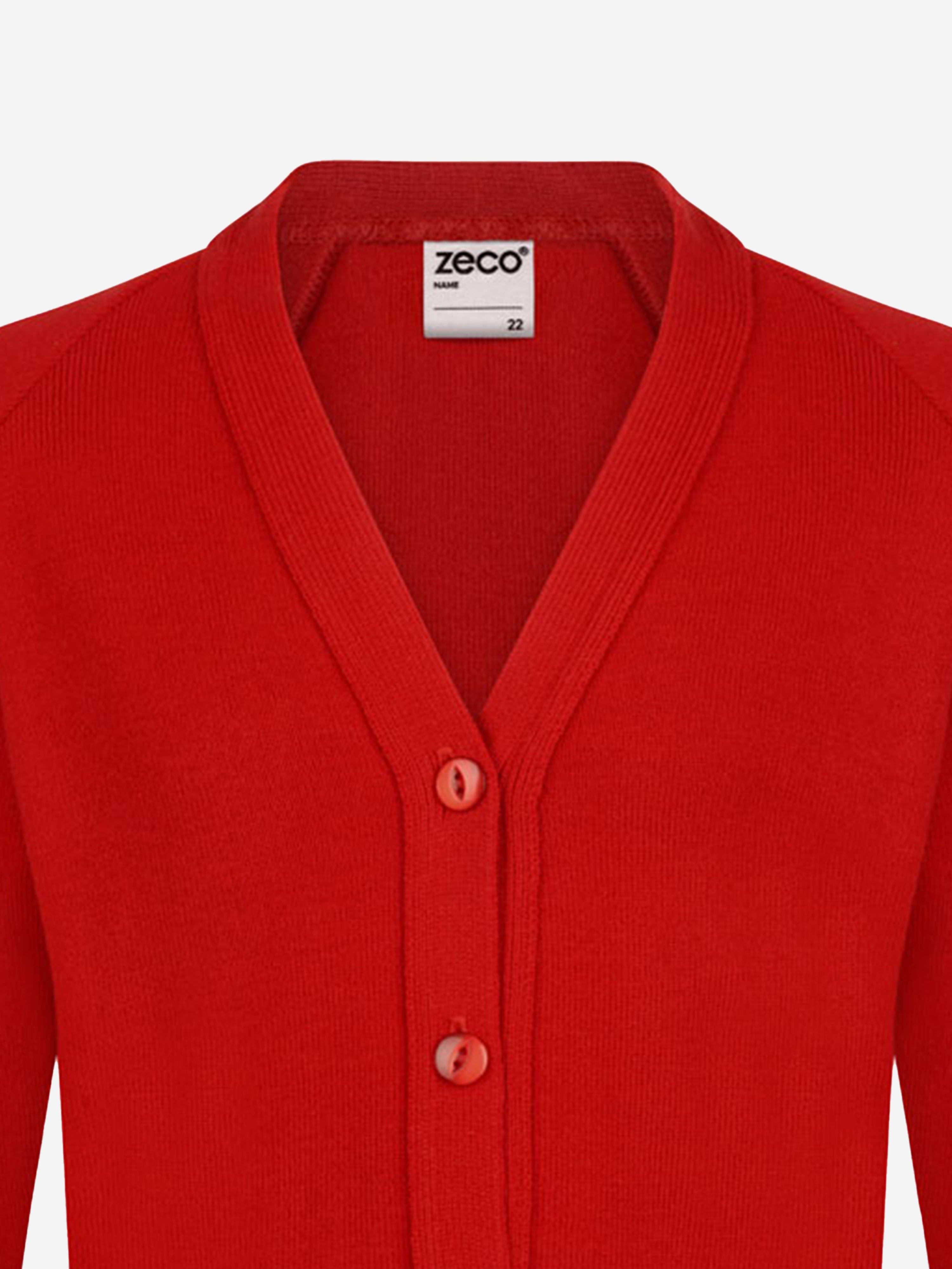 Zeco Kids School Knitted Cardigan in Red