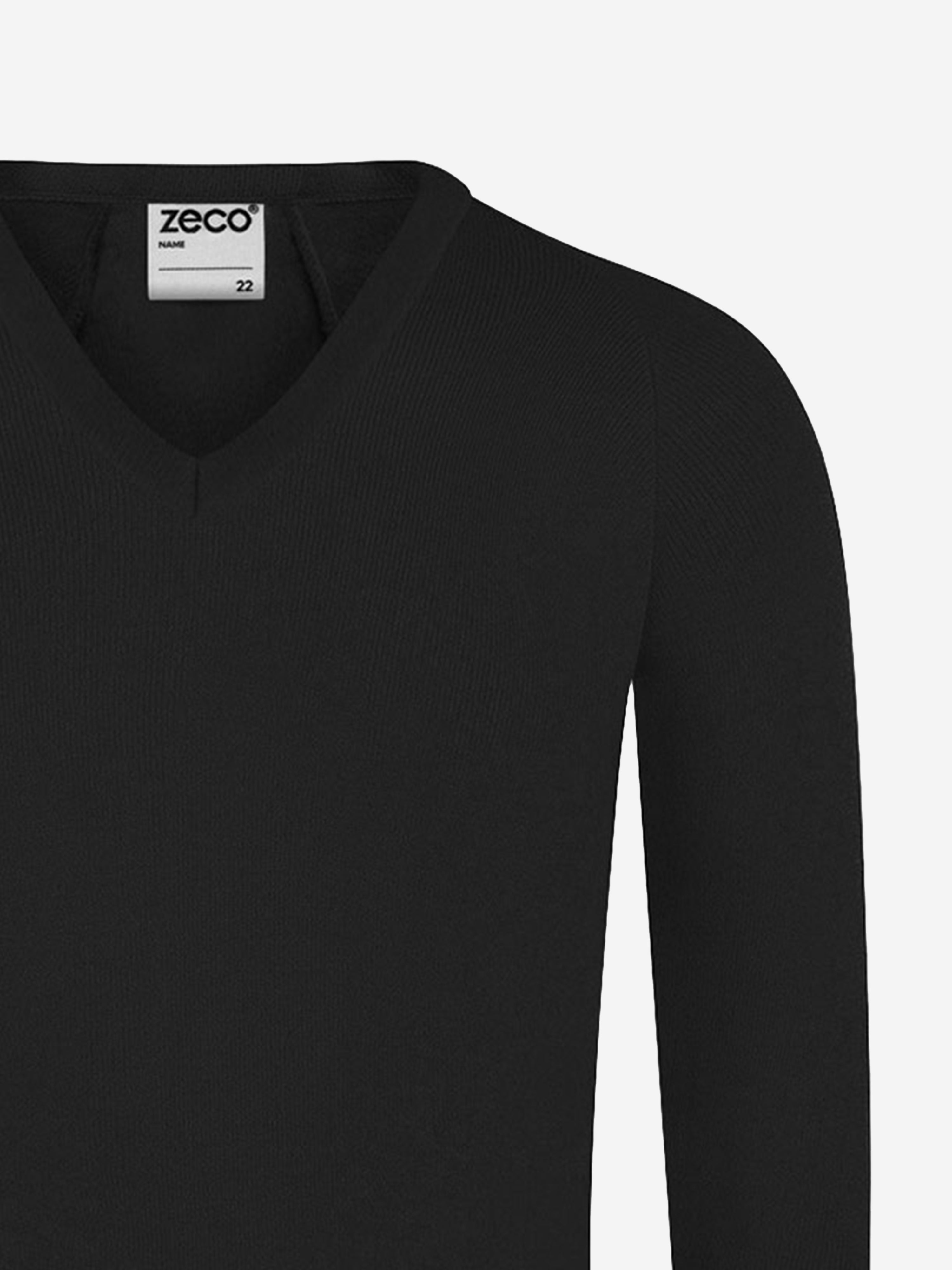 Zeco Kids School Knitted V-Neck Jumper in Black