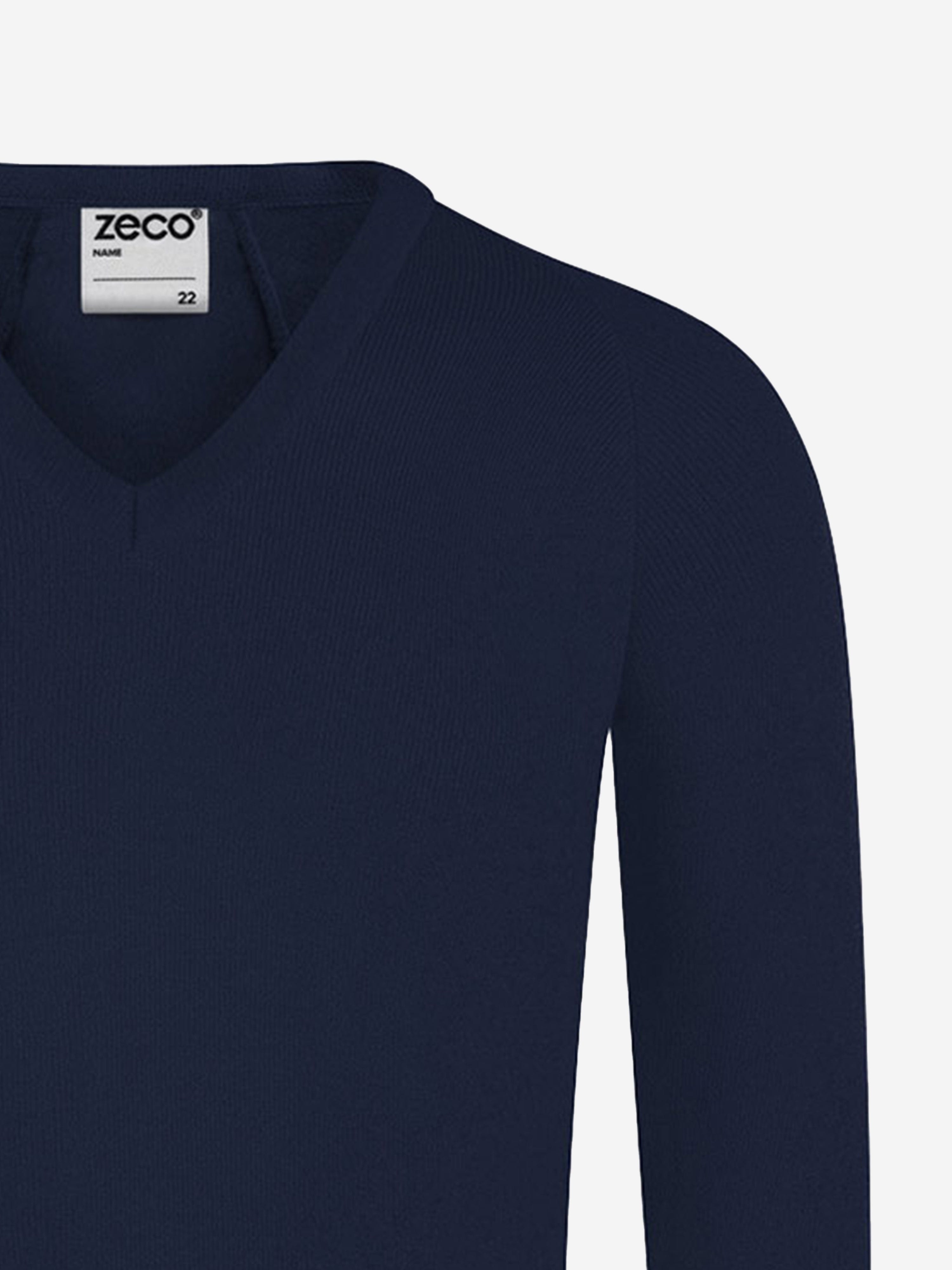 Zeco Kids School Knitted V-Neck Jumper in Navy