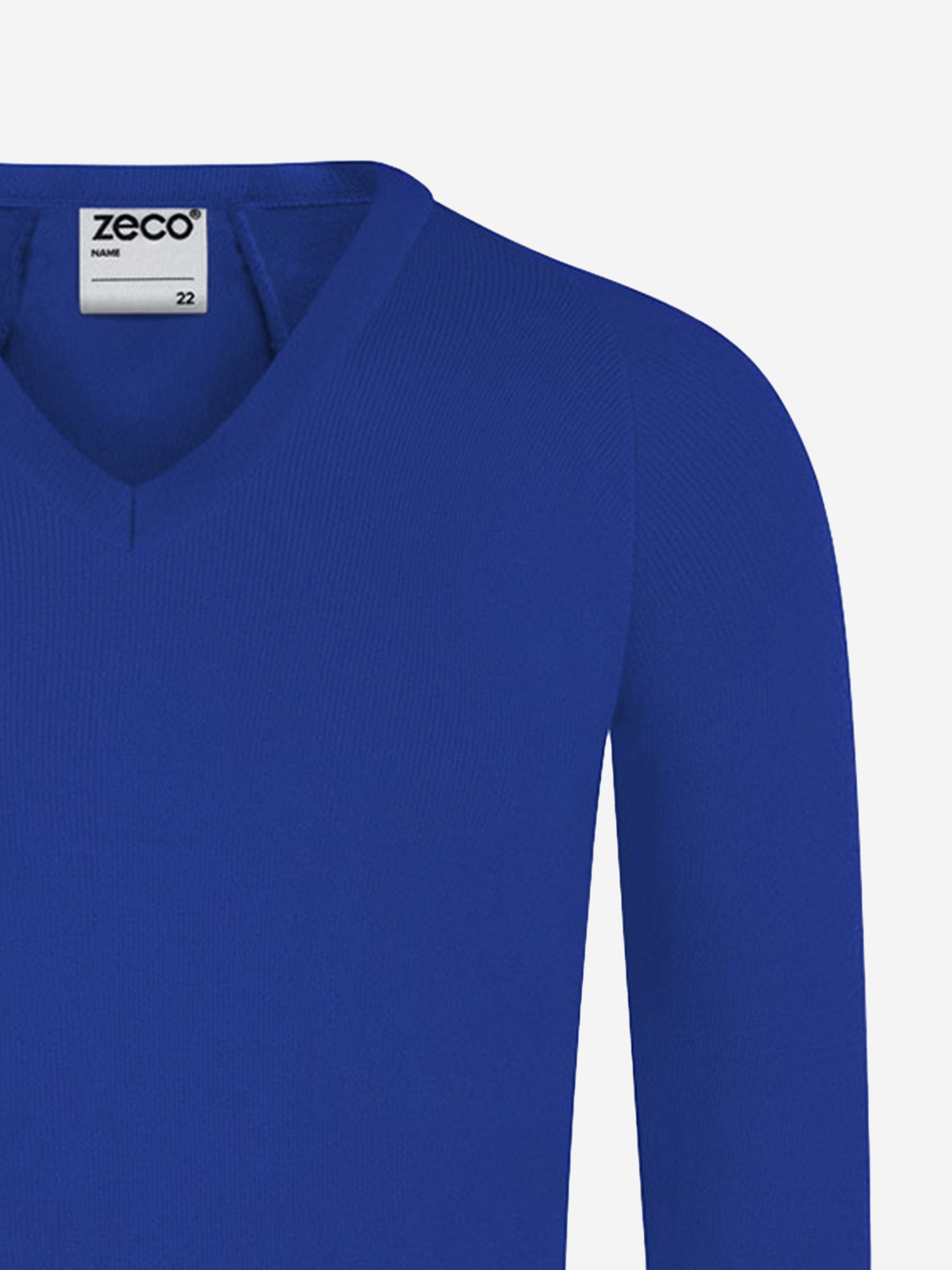 Zeco Kids School Knitted V-Neck Jumper in Blue