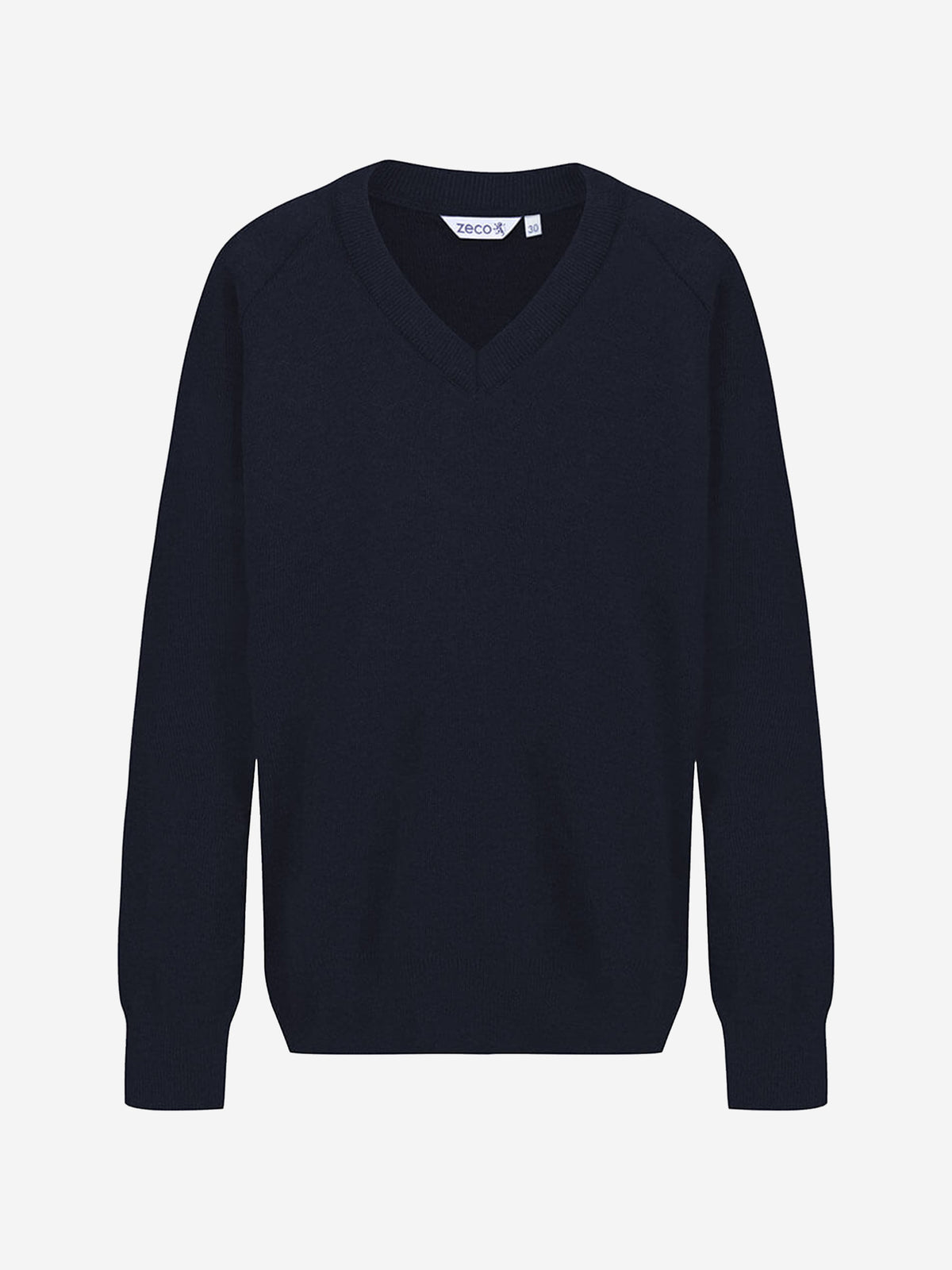 Zeco School Cotton Mix Knitted V Neck Jumper