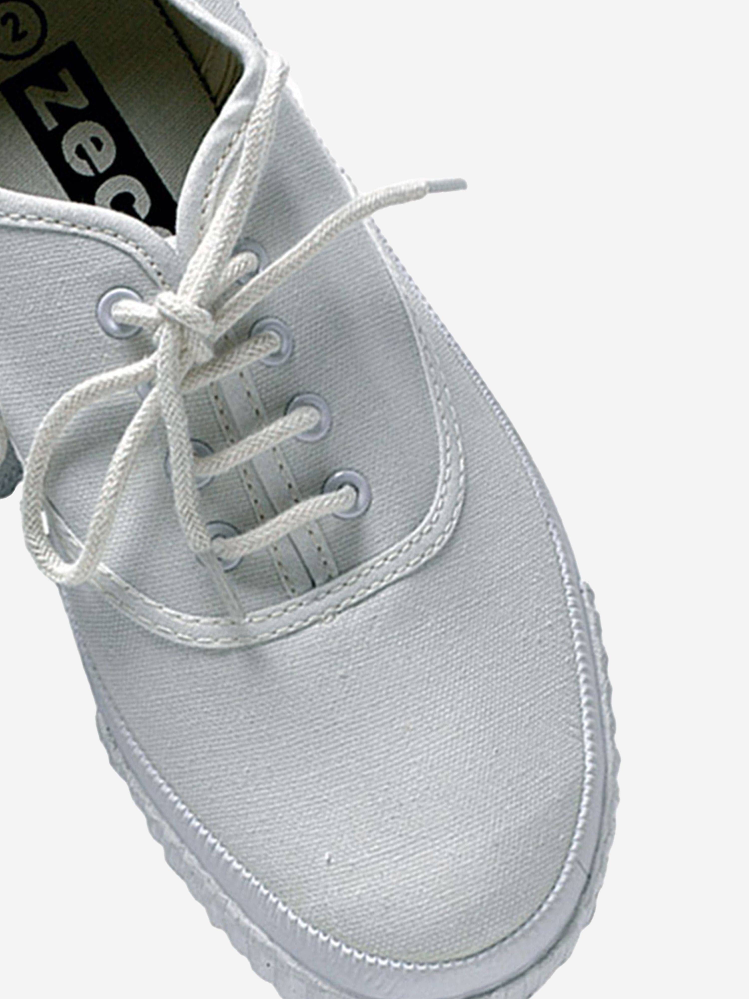 Zeco Kids School Lace Up Plimsolls in White