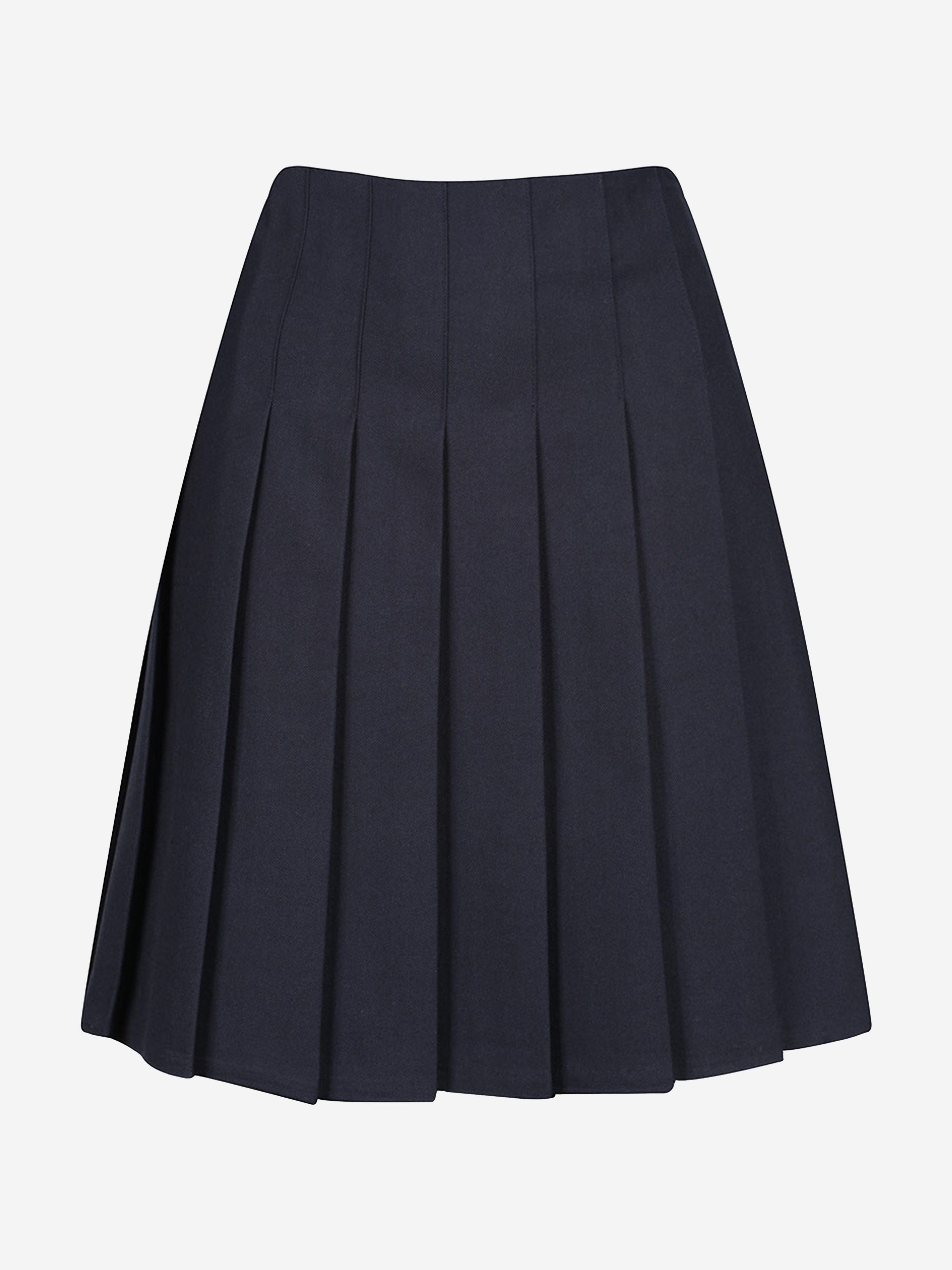 Zeco Girls School Senior Down Pleat Eco Skirt in Navy