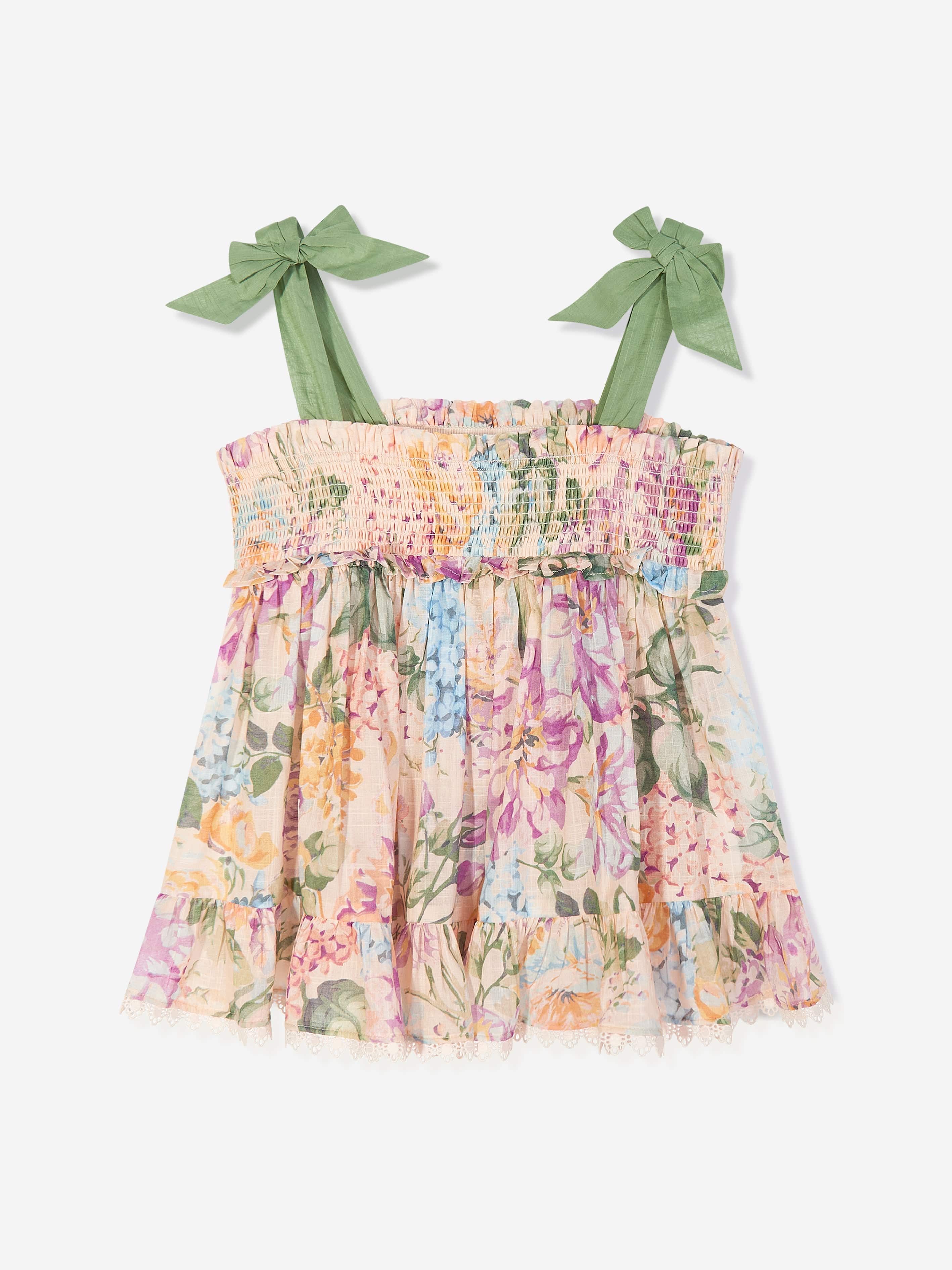 Zimmermann Girls Floral Halliday Top in Multicolour