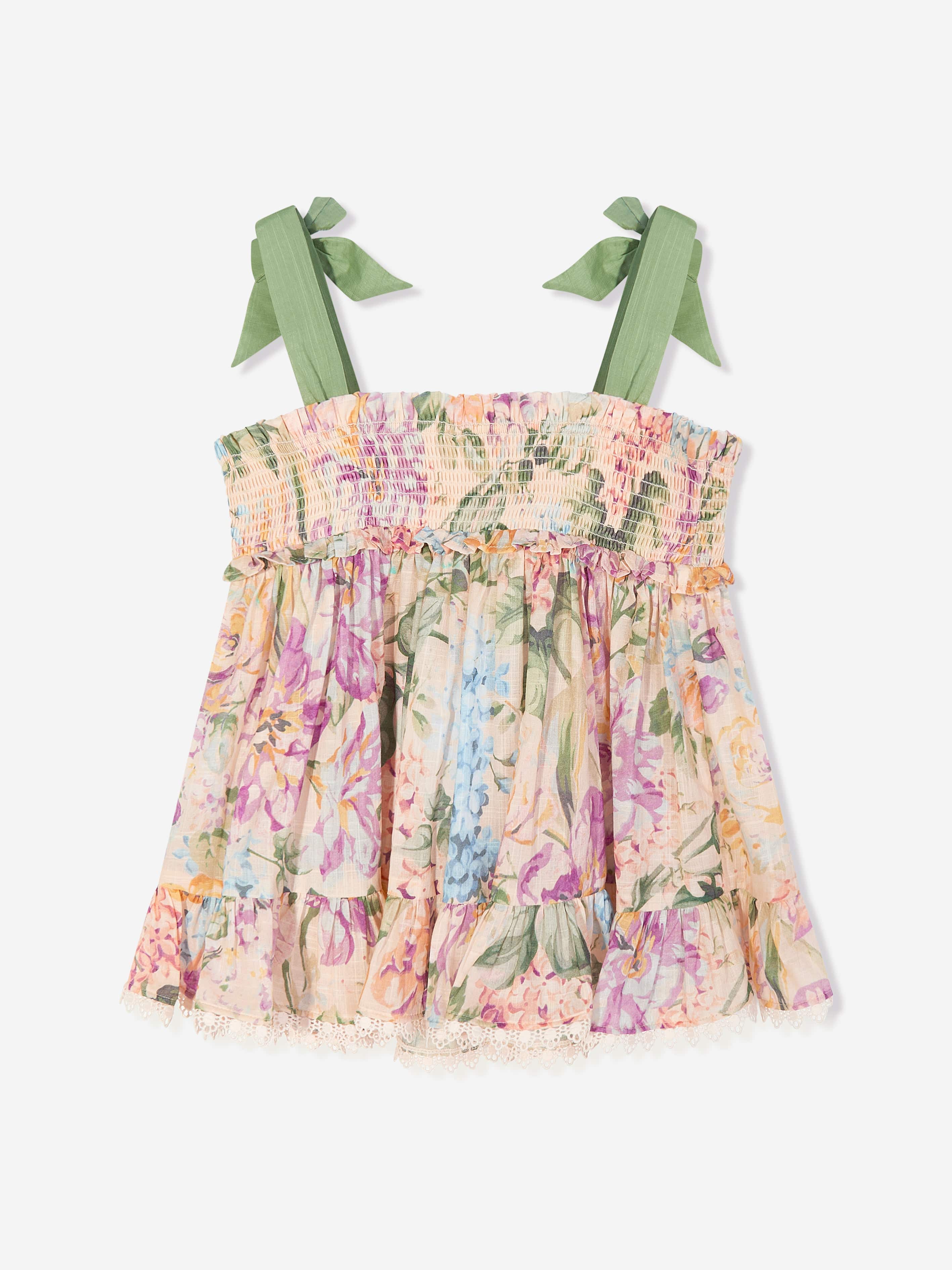 Zimmermann Girls Floral Halliday Top in Multicolour