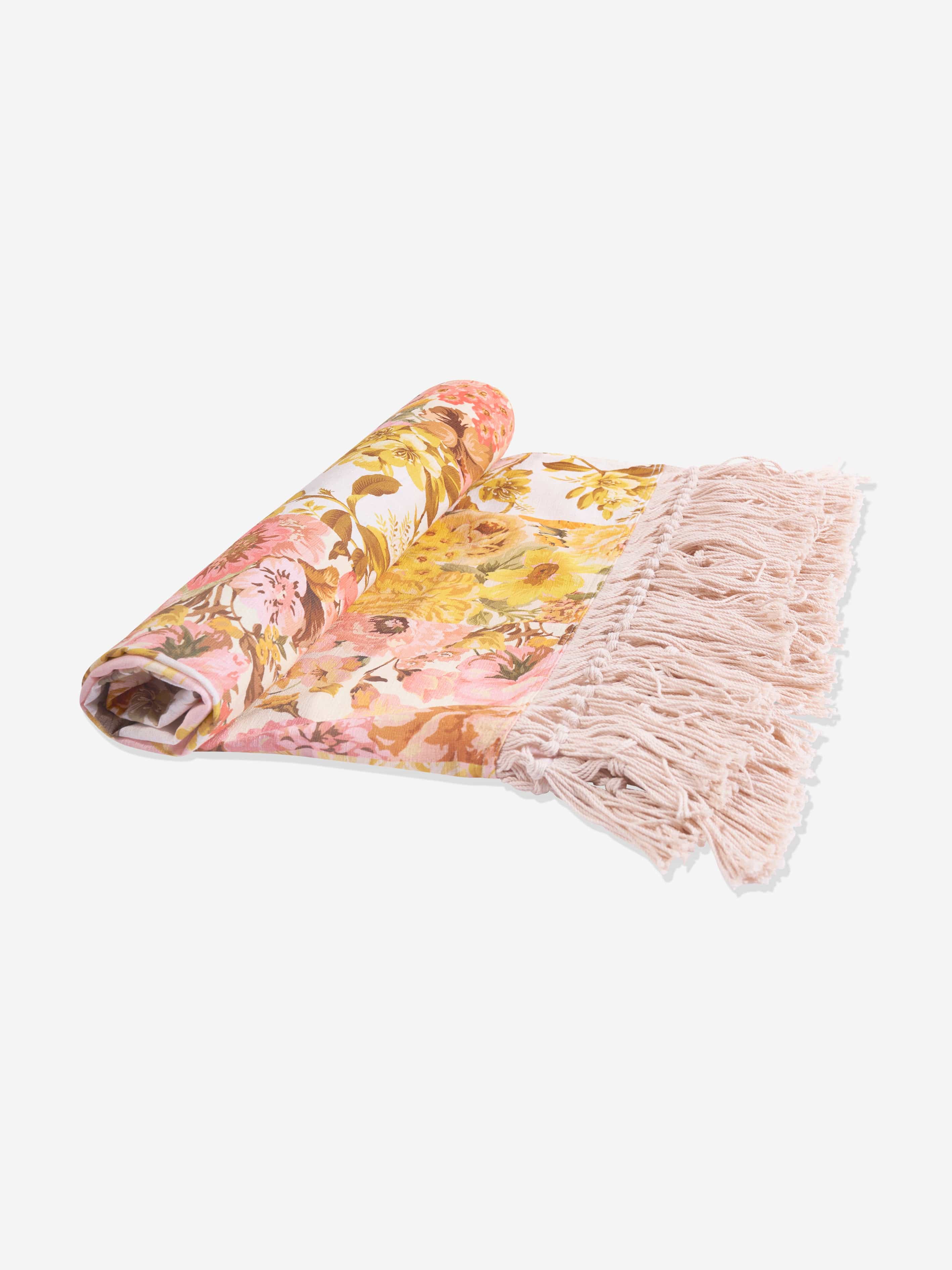 Zimmermann Girls Patch Floral Towel in Yellow