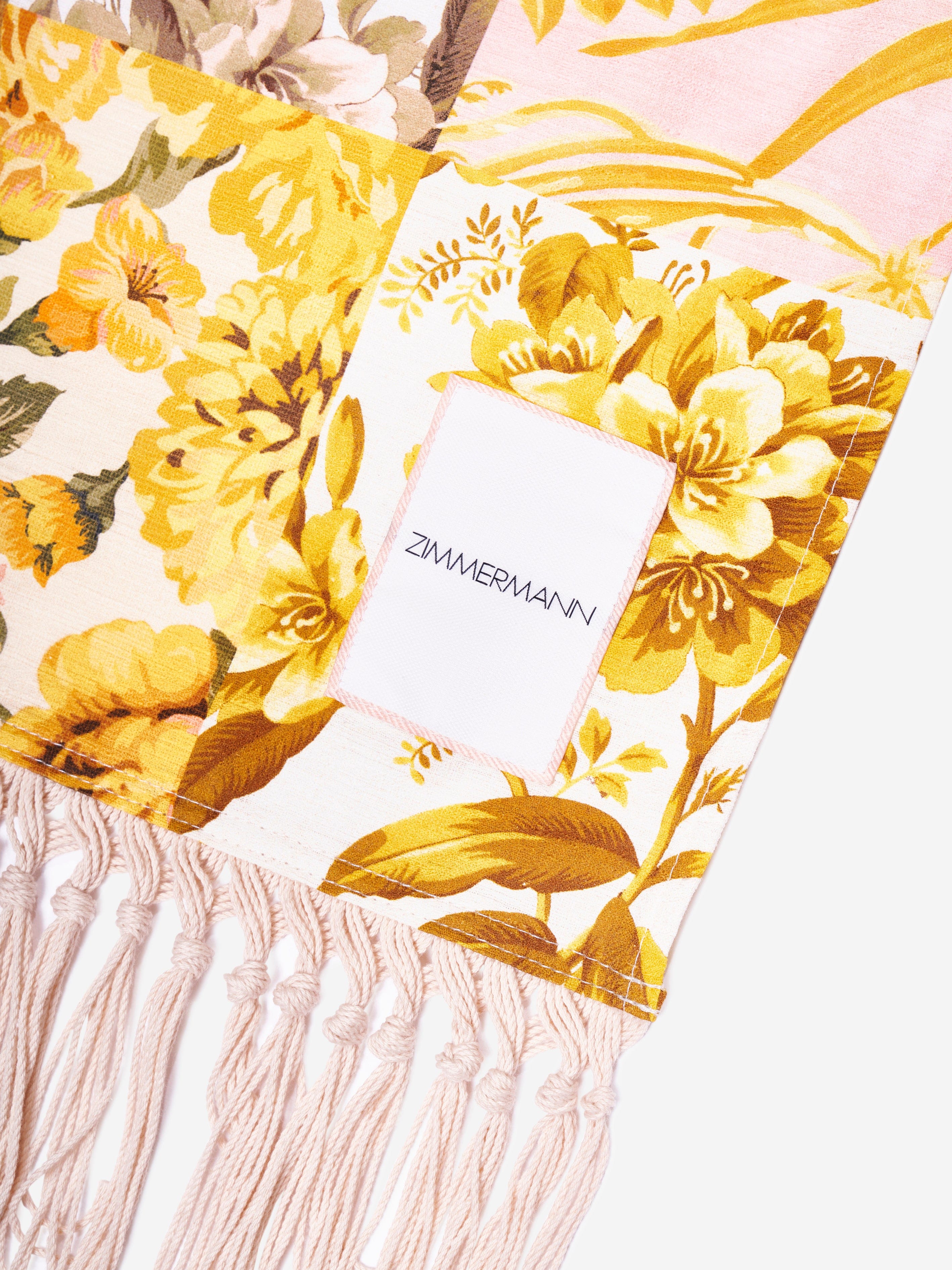 Zimmermann Girls Patch Floral Towel in Yellow