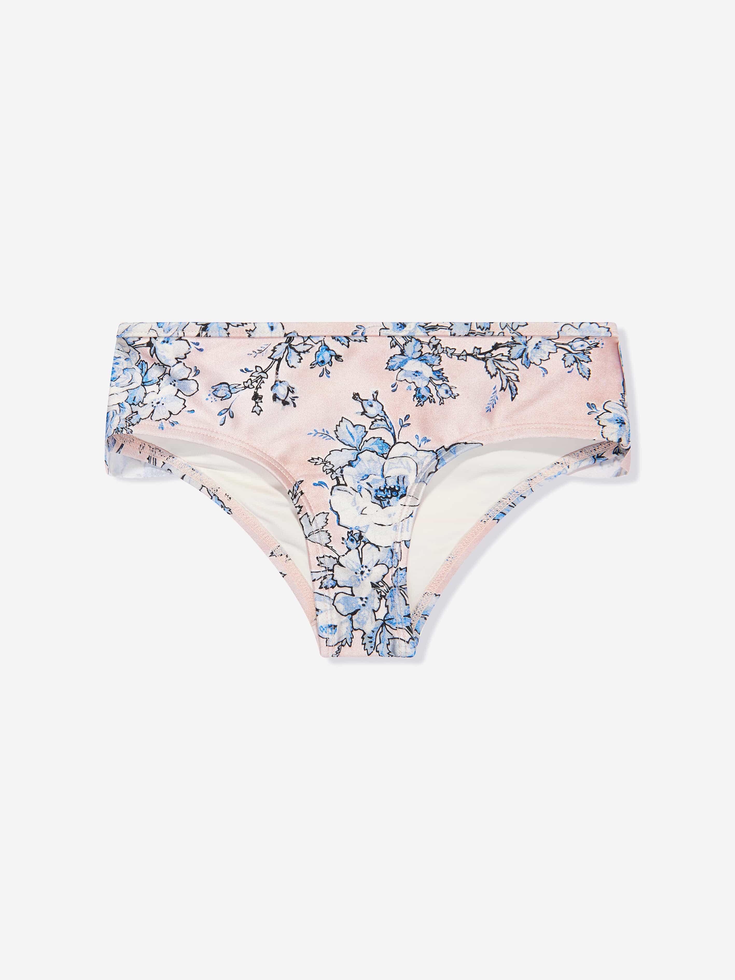 Zimmermann Girls Floral Halliday Frill Swim Briefs in Multicolour