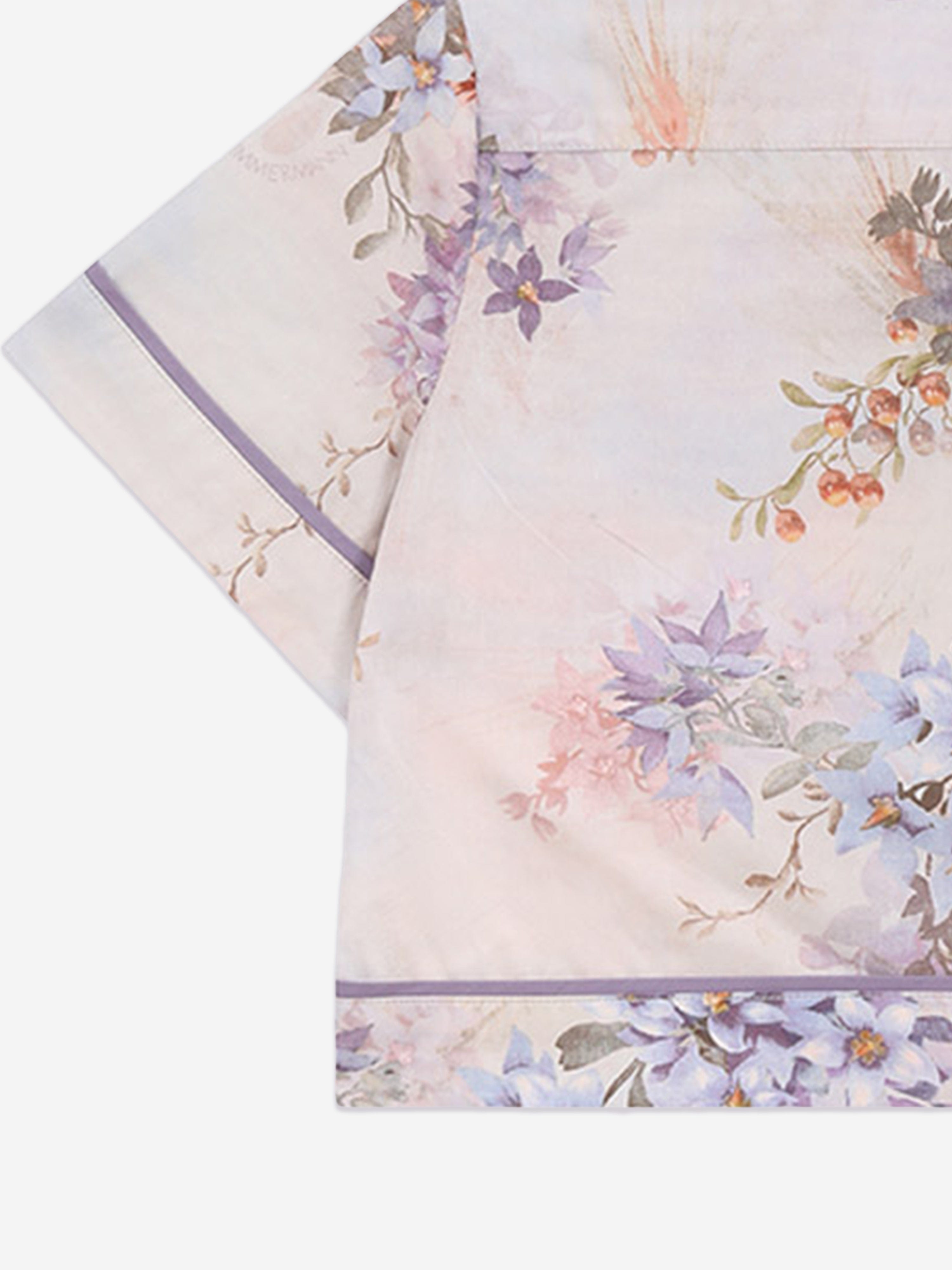 Zimmermann Girls Cascadian Poplin Shirt in Purple