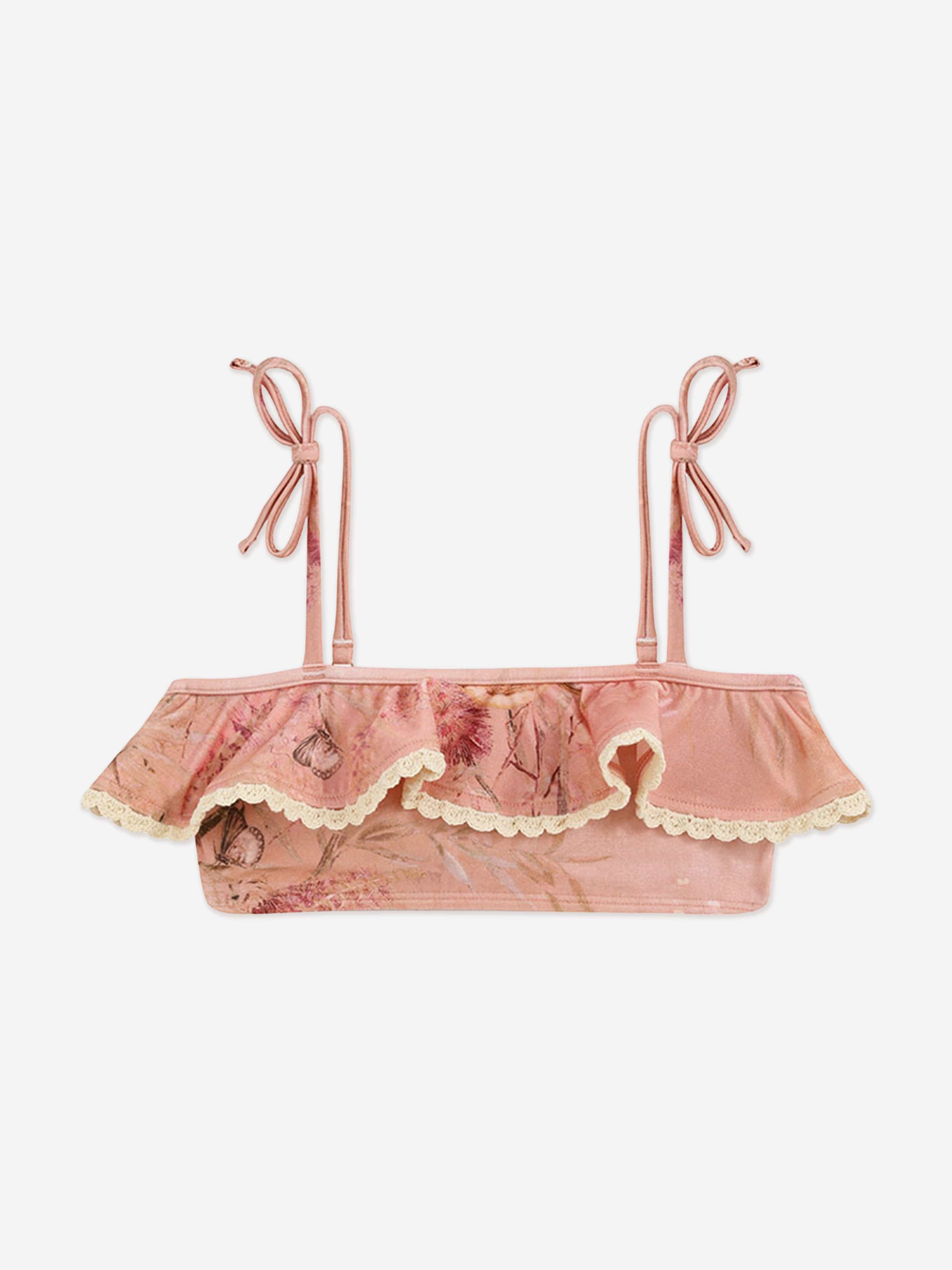 Zimmermann Girls Cascadian Trim Bikini in Pink