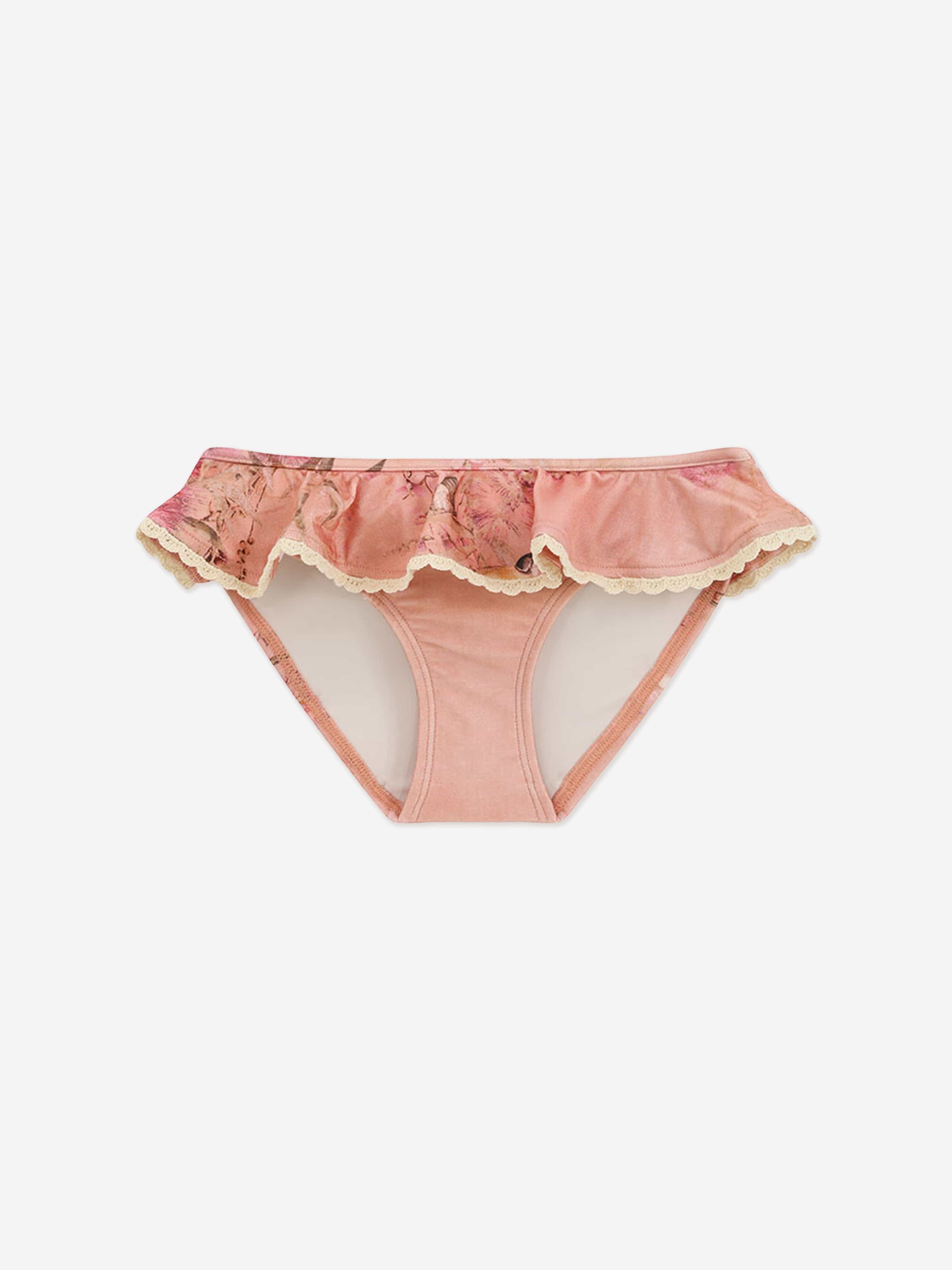 Zimmermann Girls Cascadian Trim Bikini in Pink