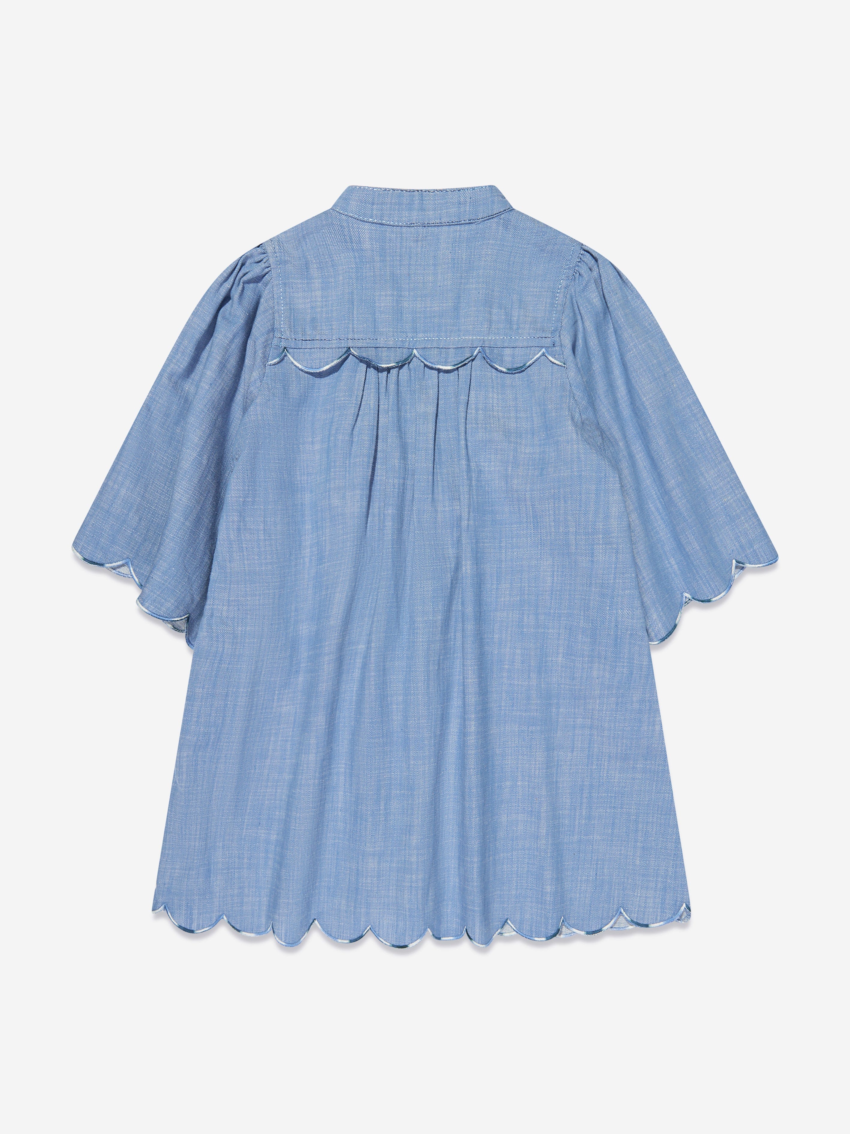 Zimmermann Girls Junie Chambray Dress in Blue