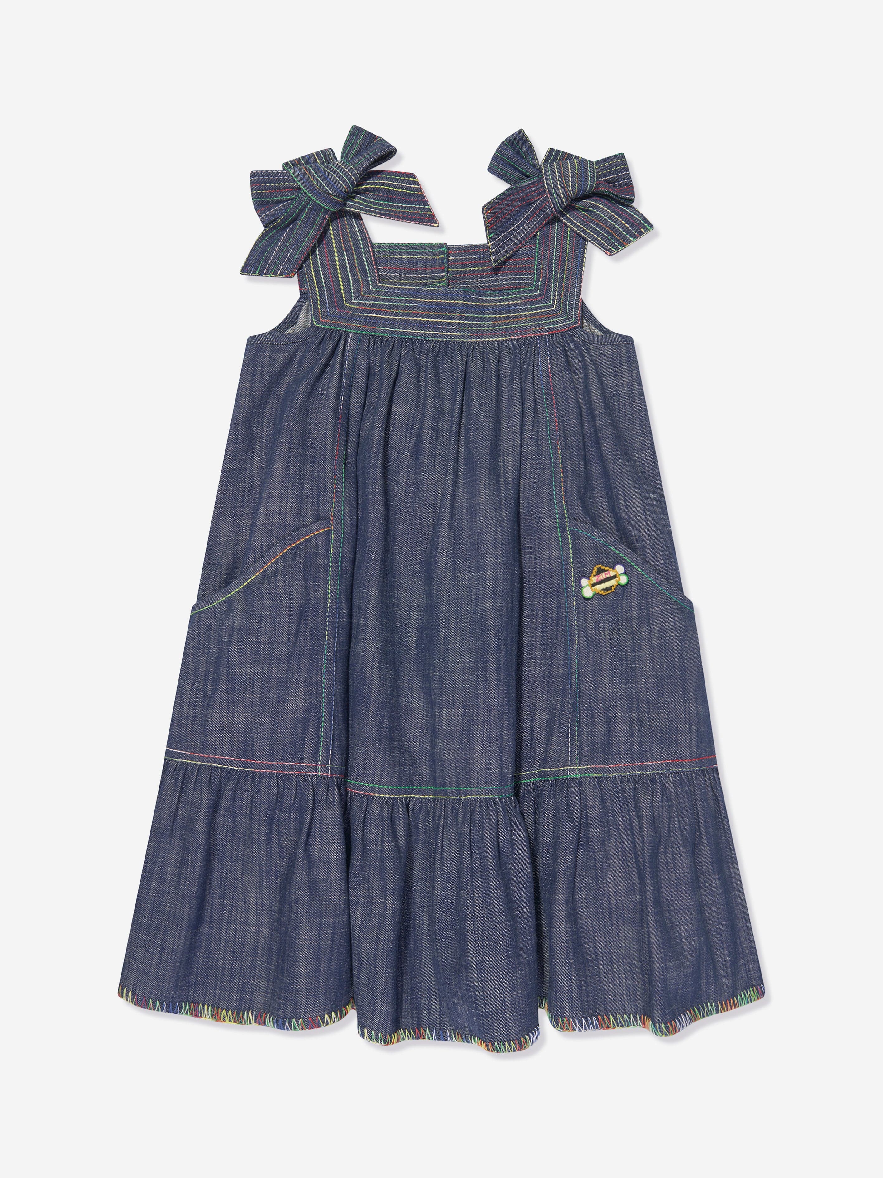 Zimmermann Girls Alight Denim Dress in Blue