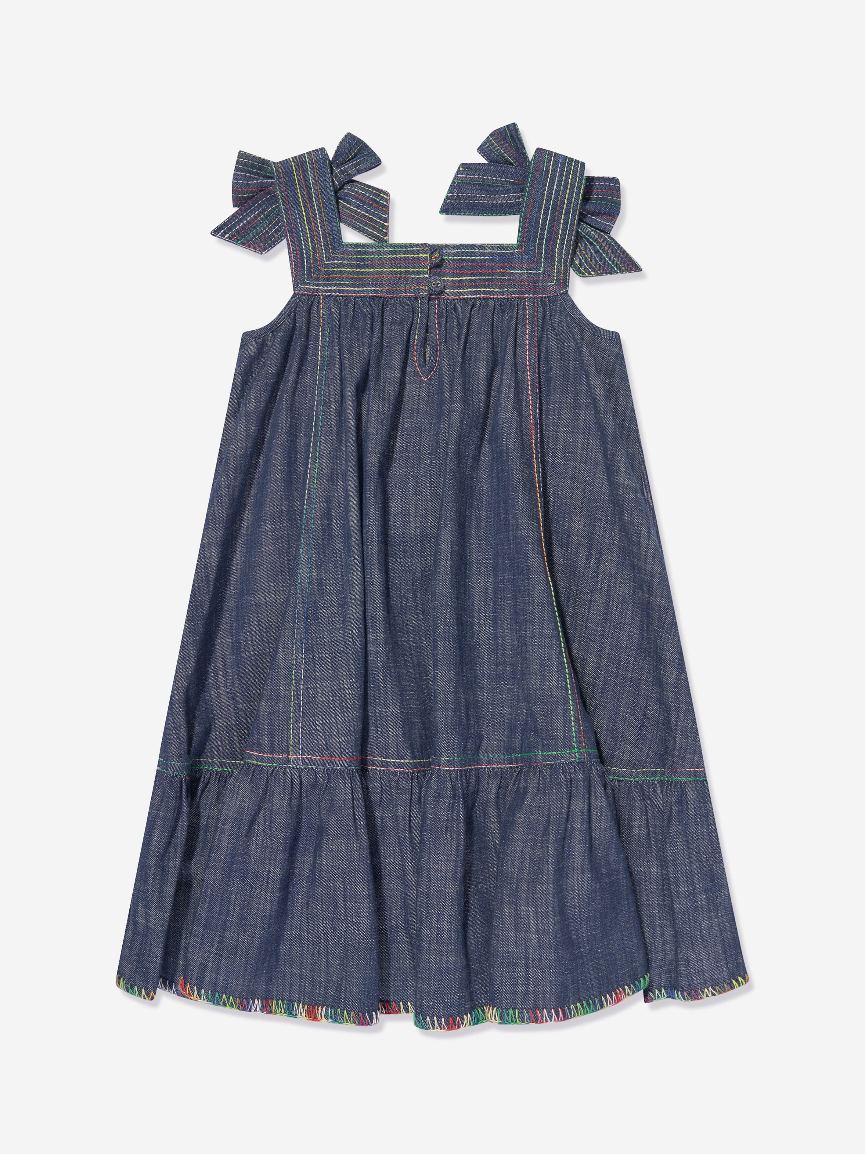 Zimmermann Girls Alight Denim Dress in Blue