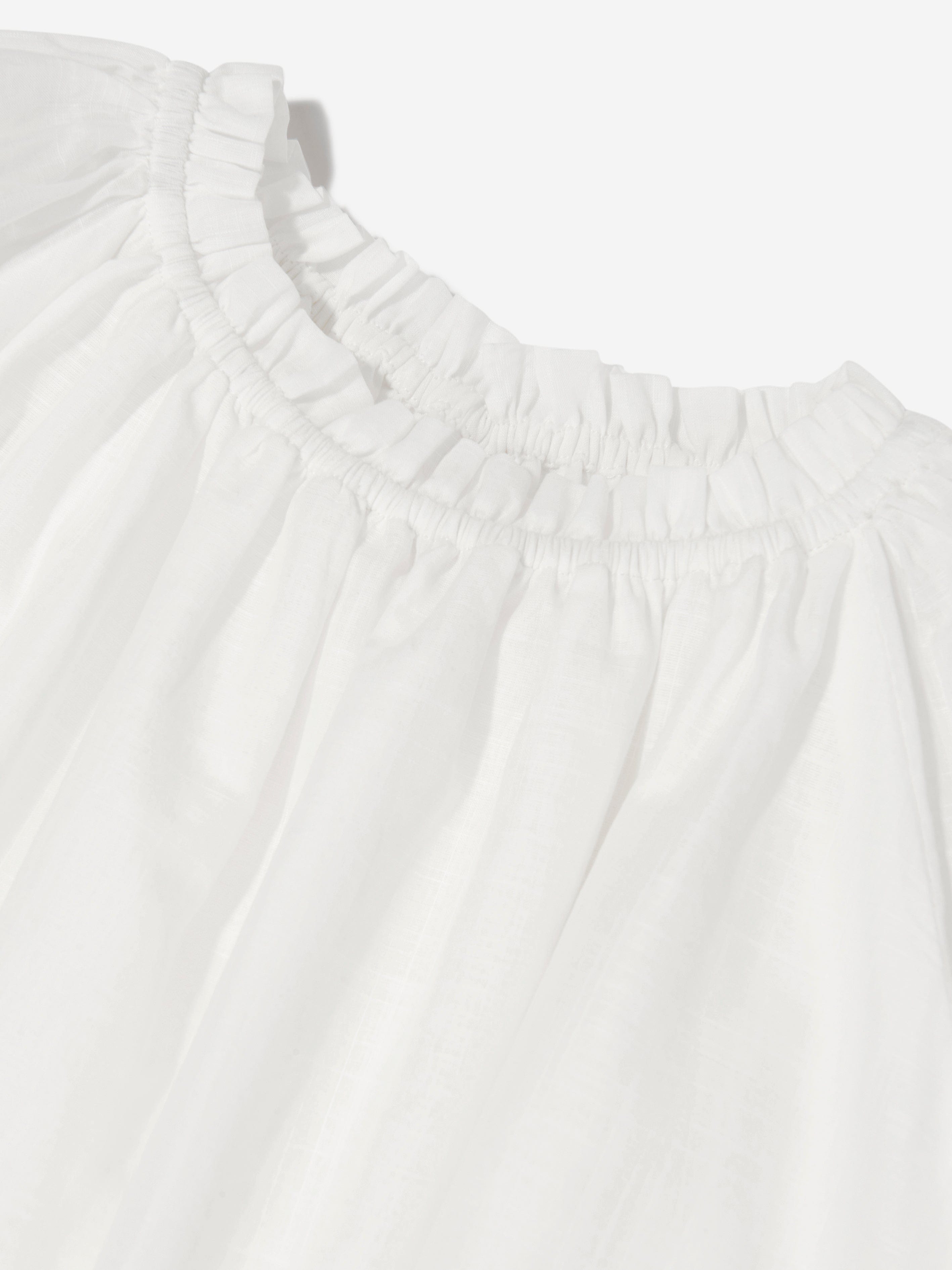 Zimmermann Girls Junie Embroidered Dress in Ivory