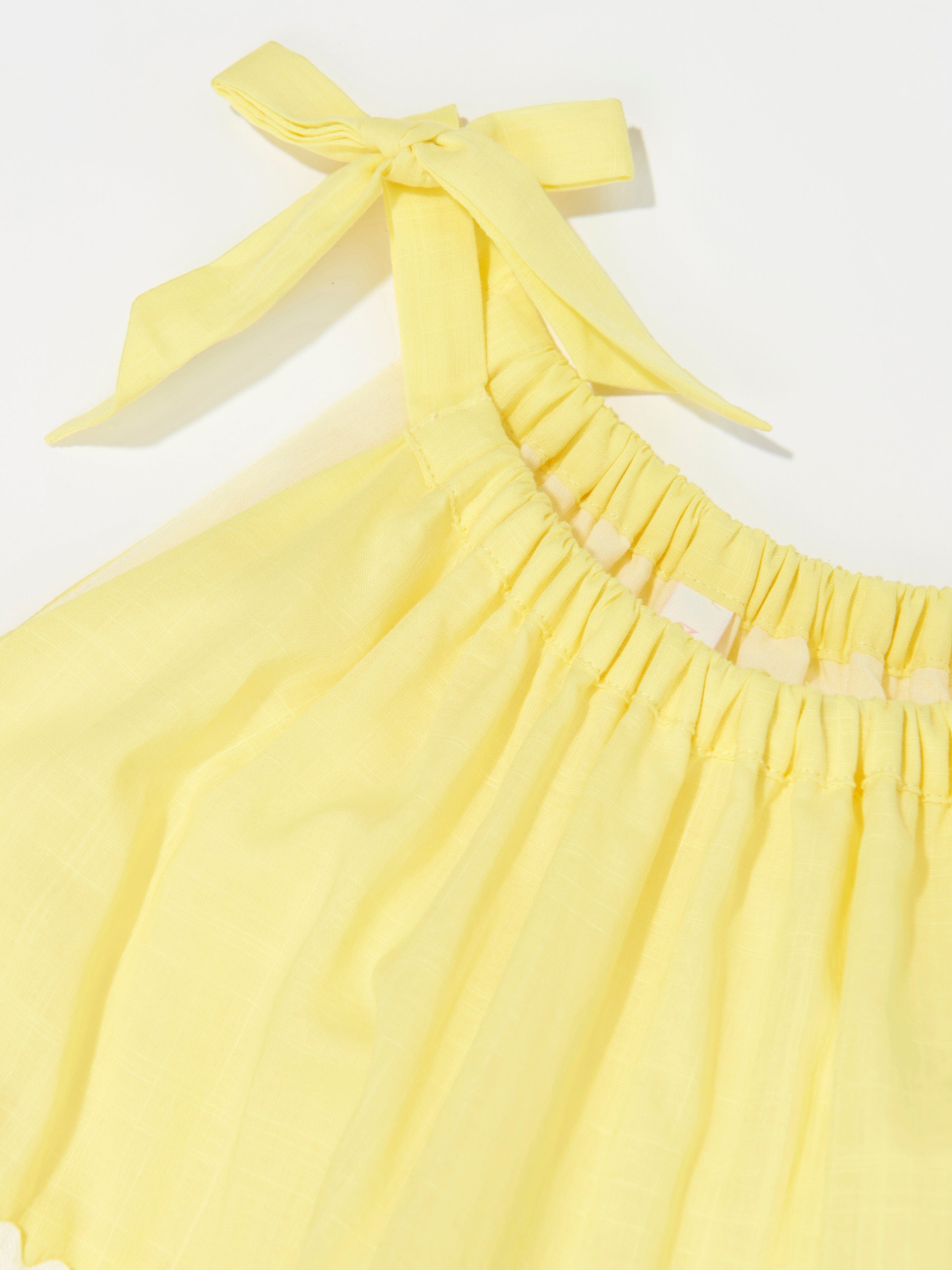 Zimmermann Girls Alight Halter Dress in Yellow