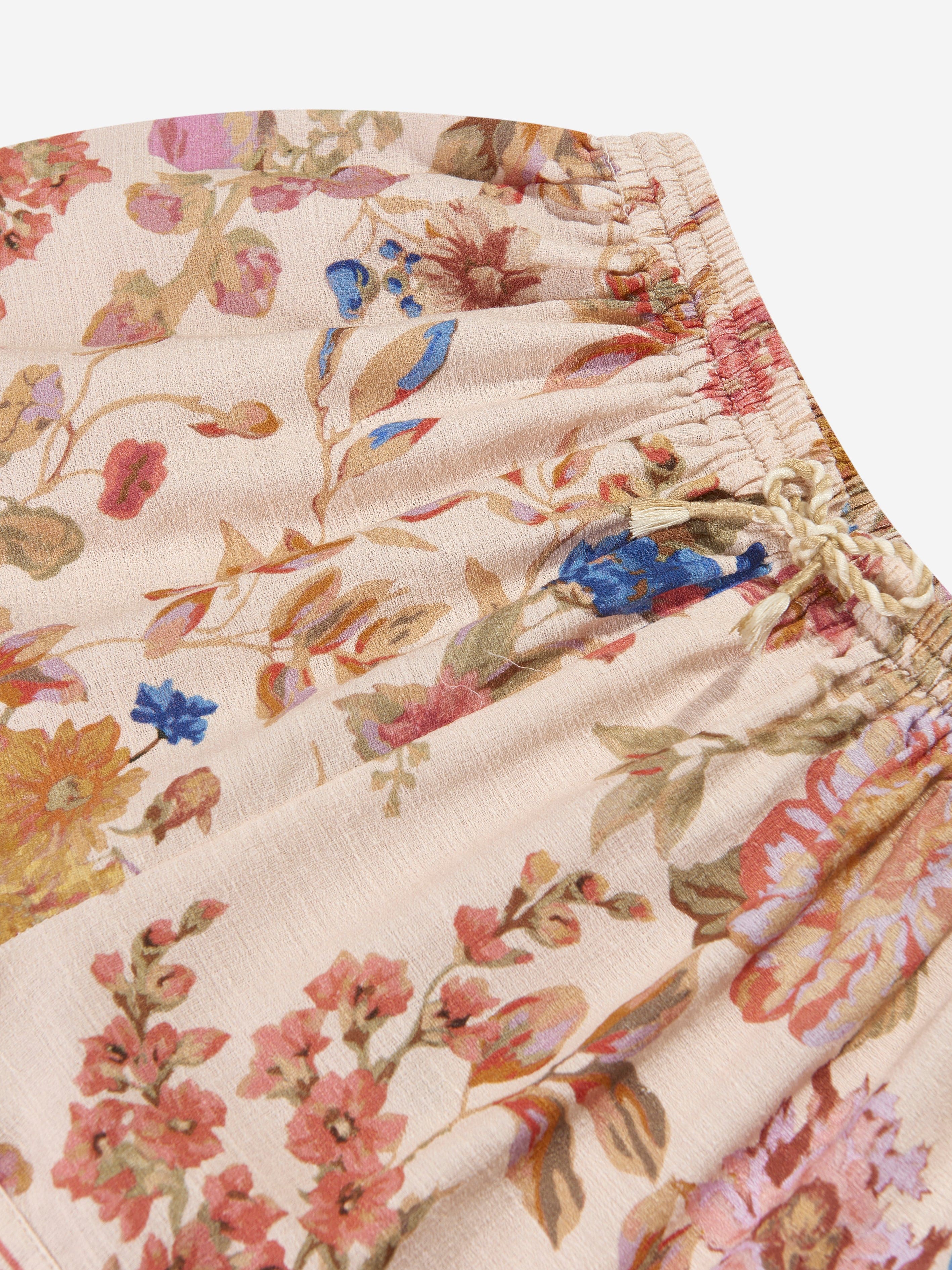 Zimmermann Girls August Elastic Shorts in Multicolour