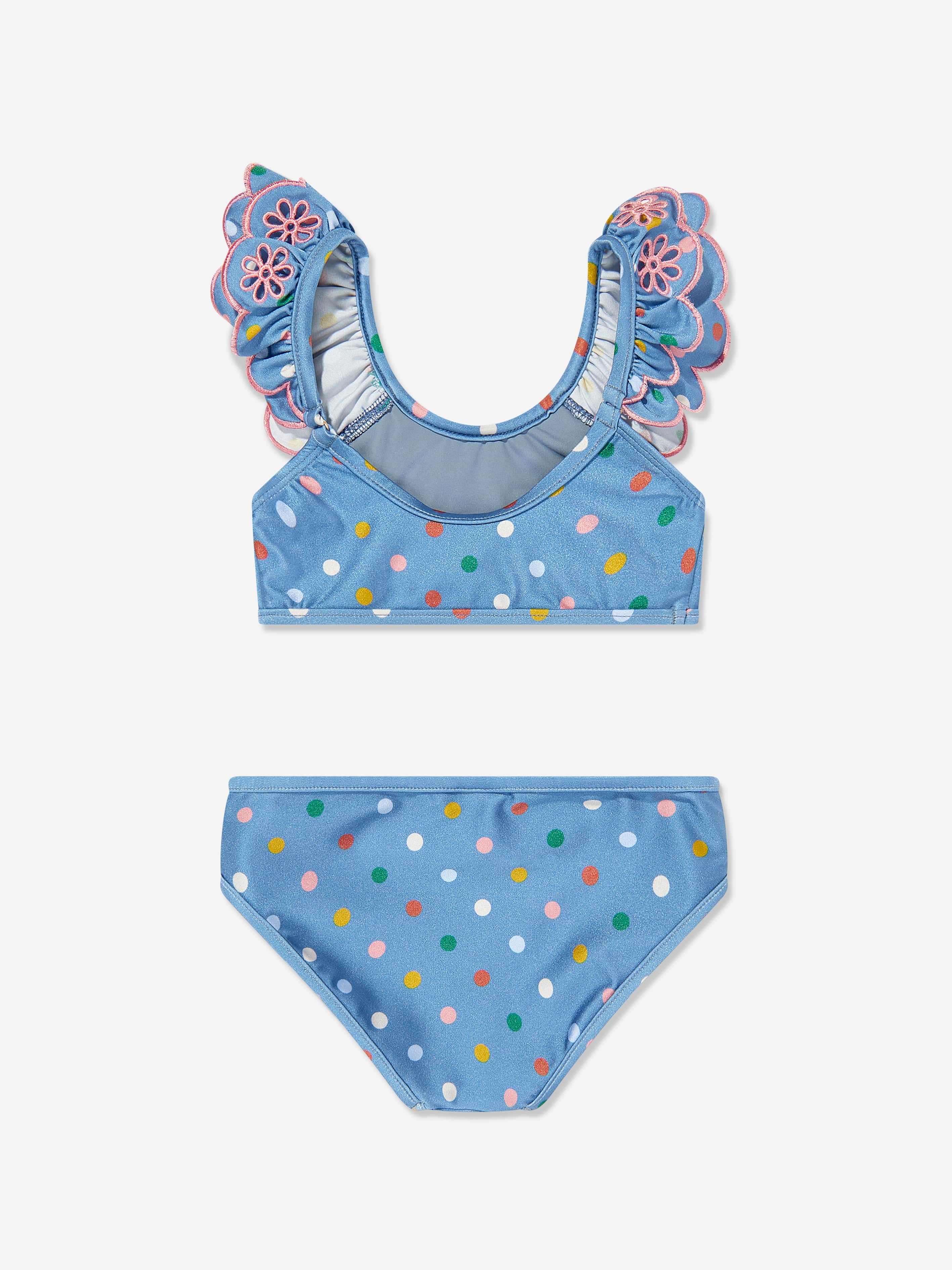 Zimmermann Girls Everley Embroidered Bikini in Blue