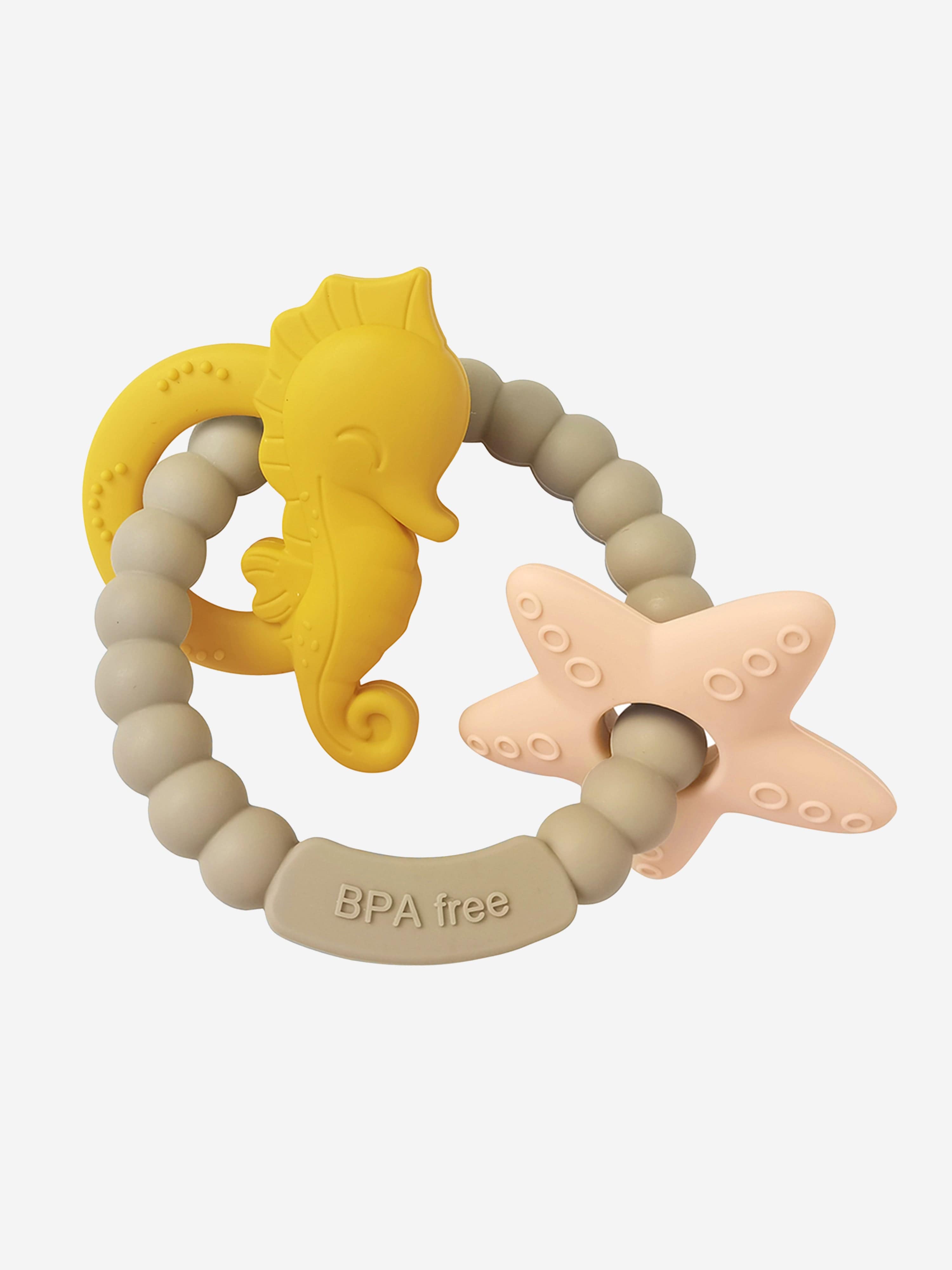 Bloom Bambini Baby Seahorse and Starfish Teether in Brown