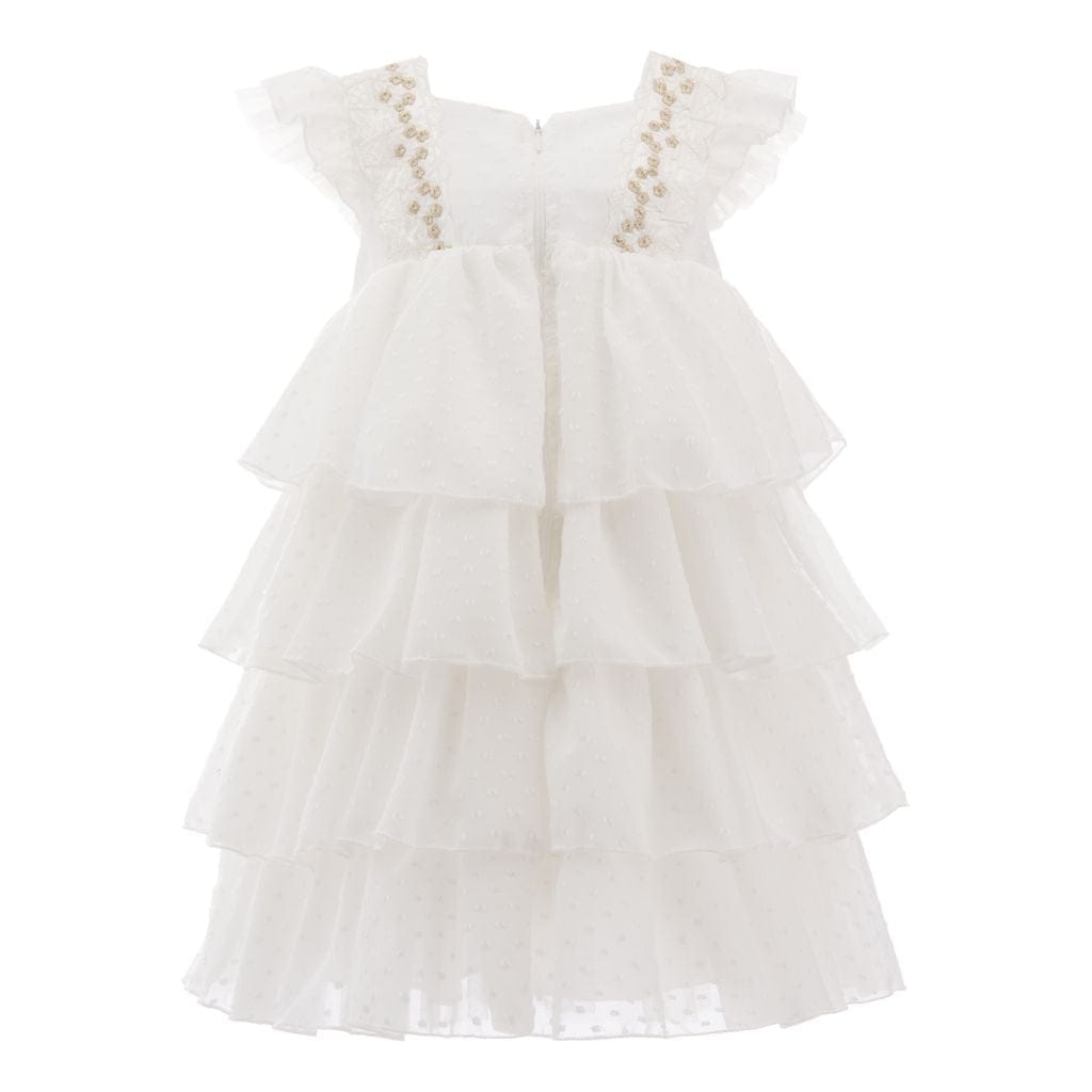 White La Posada Ruffle Dress