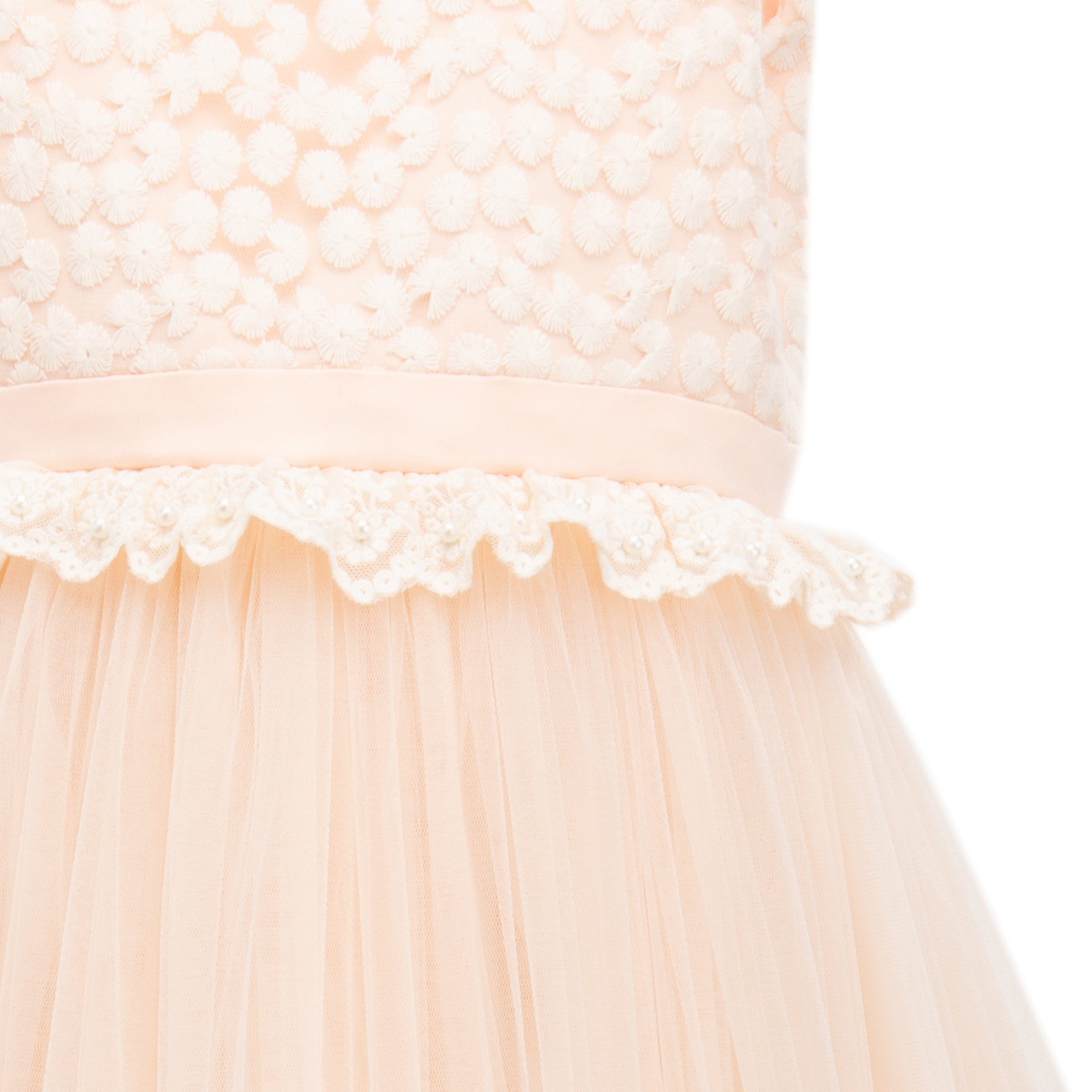 Pink Peach Edina Sleeveless Overlay Gown