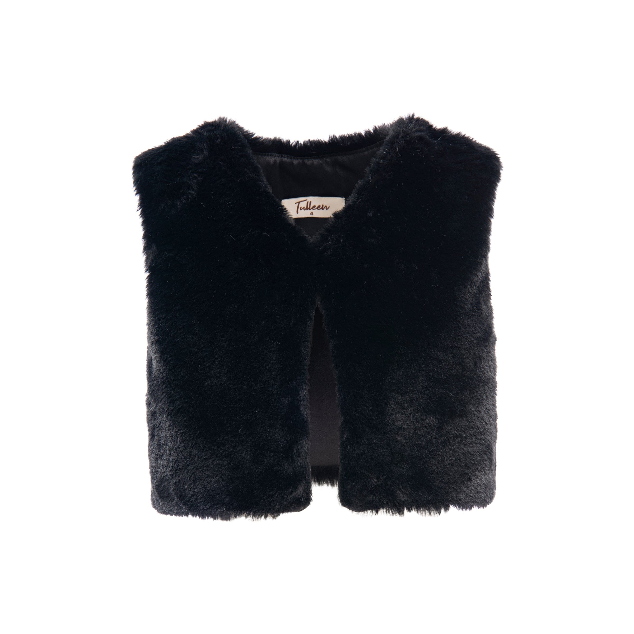 Black Faux Fur Vest