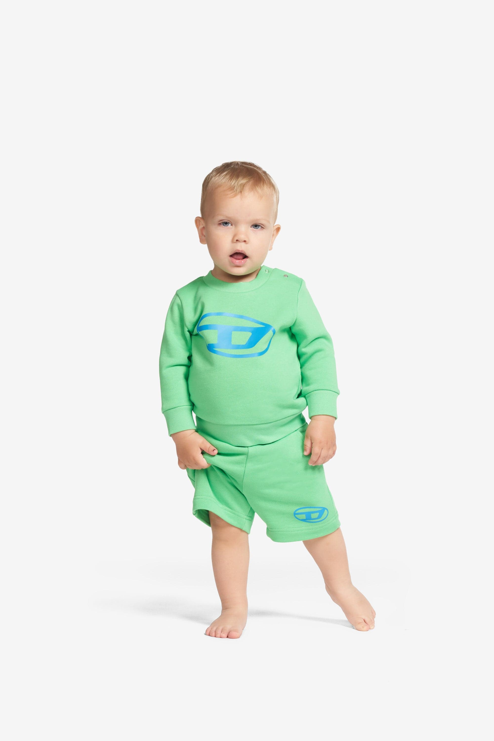 Diesel Baby Logo Print Sweatshirt in Green