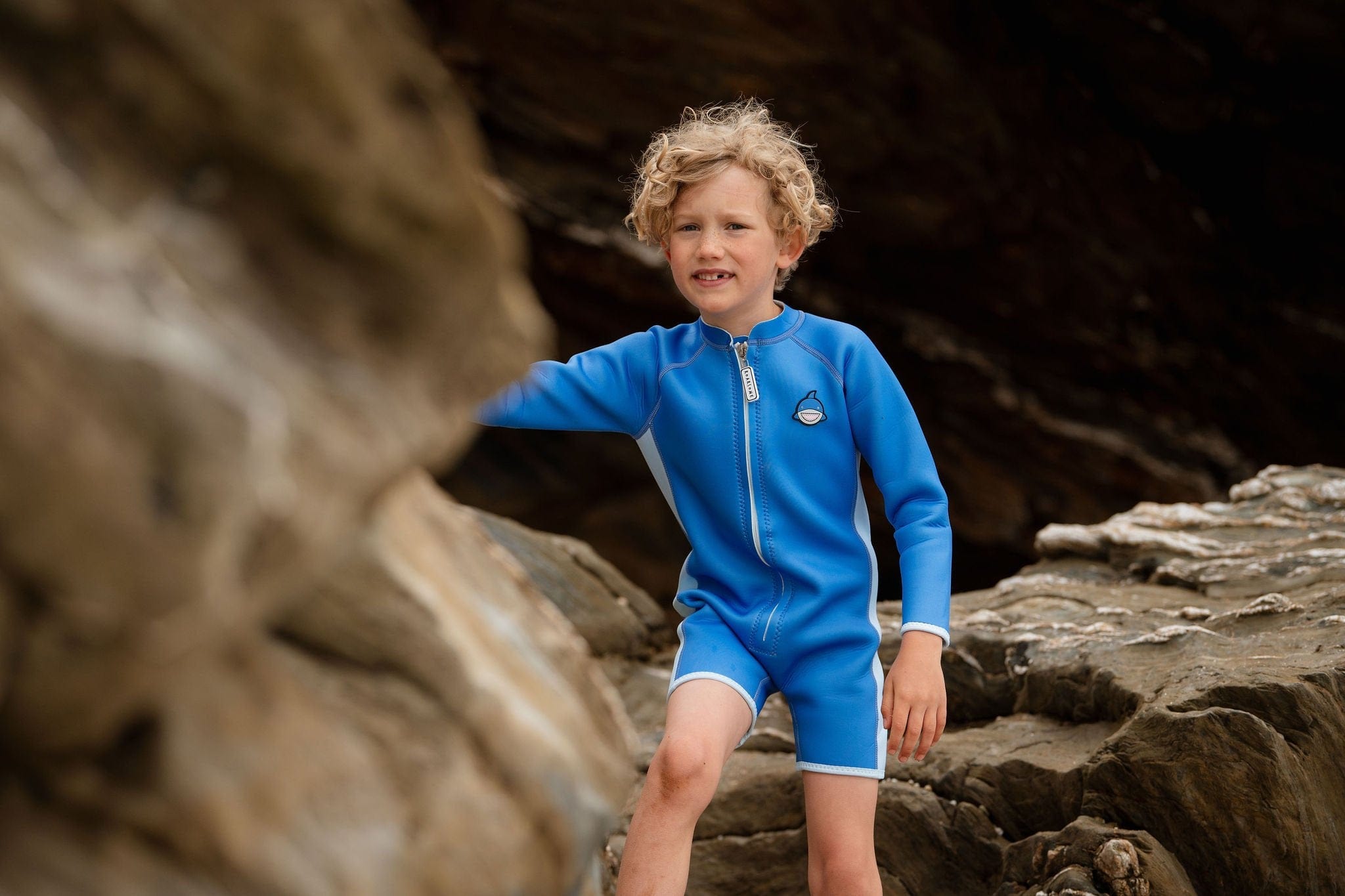 Roarsome Boys Reef The Shark Wet Suit in Blue