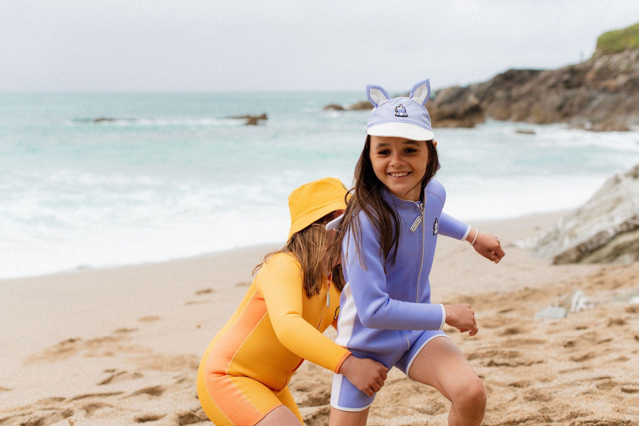 Roarsome Girls Hop The Bunny Sun Cap in Purple