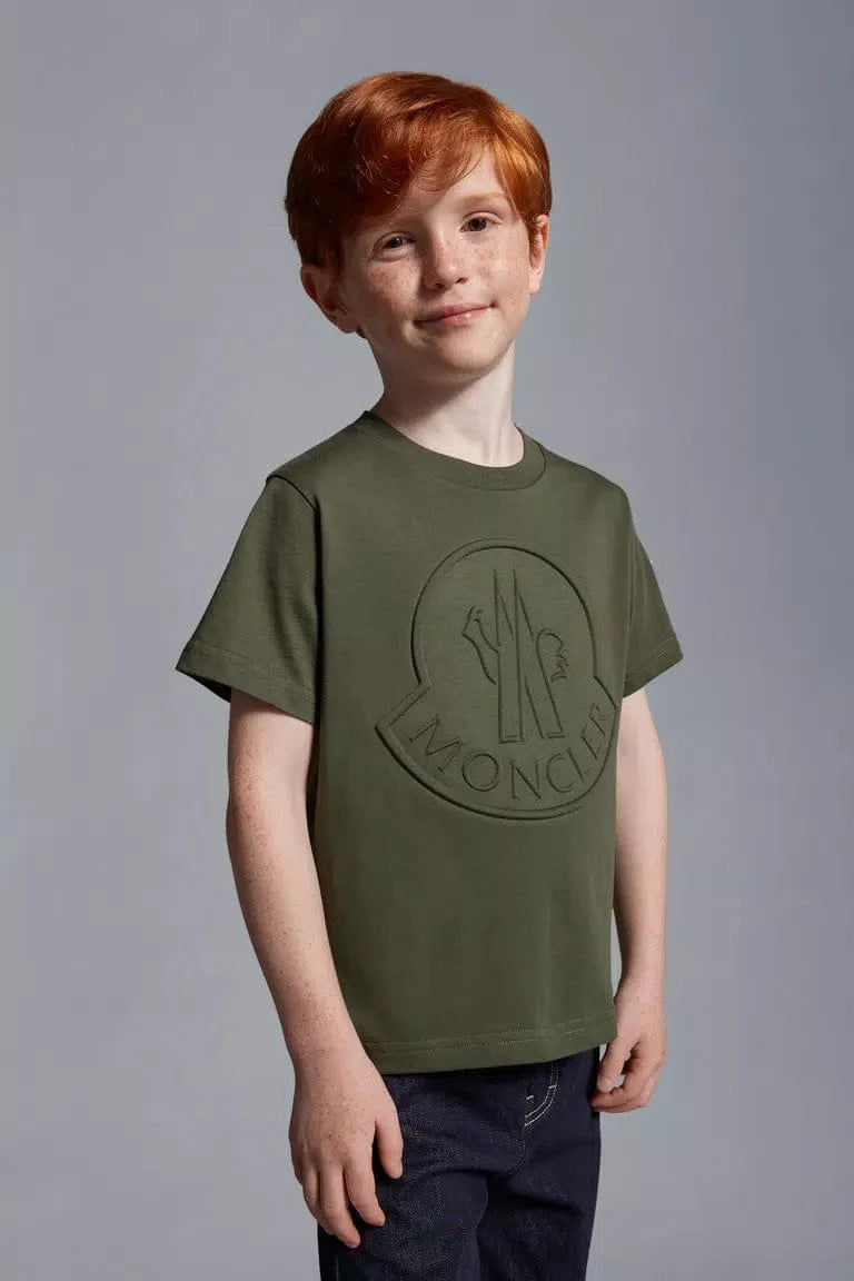 Moncler Enfant Boys Logo T-Shirt in Green